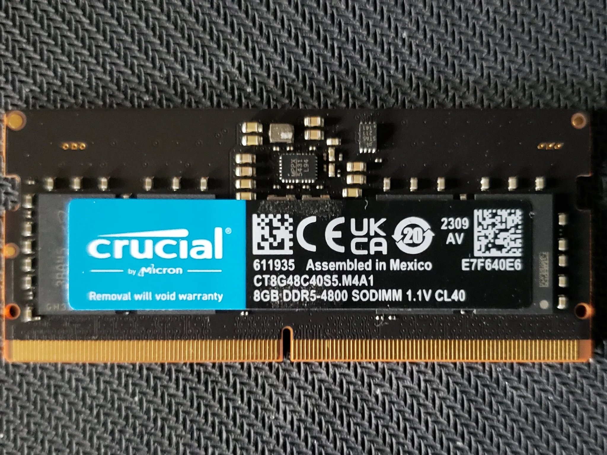 8GB (1x8) DDR5-4800 SODIMM Memory