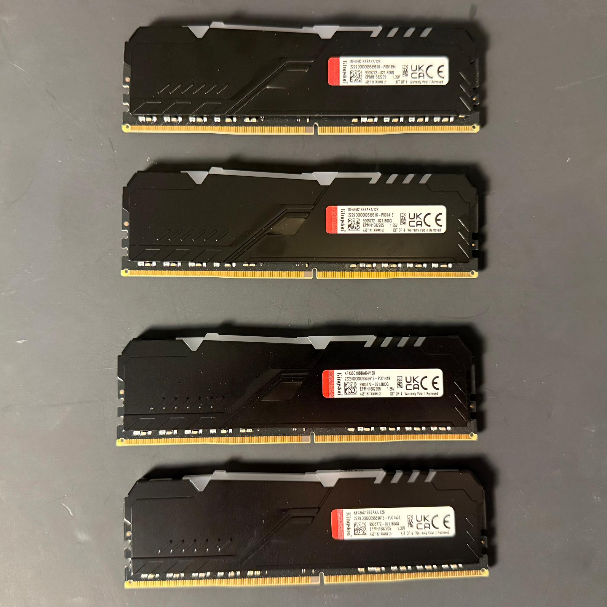 Kingston RGB FURY Beast 128 GB (4 x 32 GB) 128GB DDR4-3600 (4x32GB)