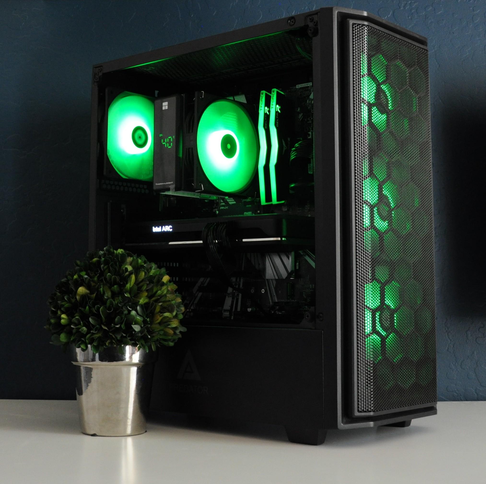 ALL INTEL GAMING PC | WIN 11 READY | ARC A750 | I5 9400F | 16GB RAM | 1TB SSD | ARGB | 1080P/1440P
