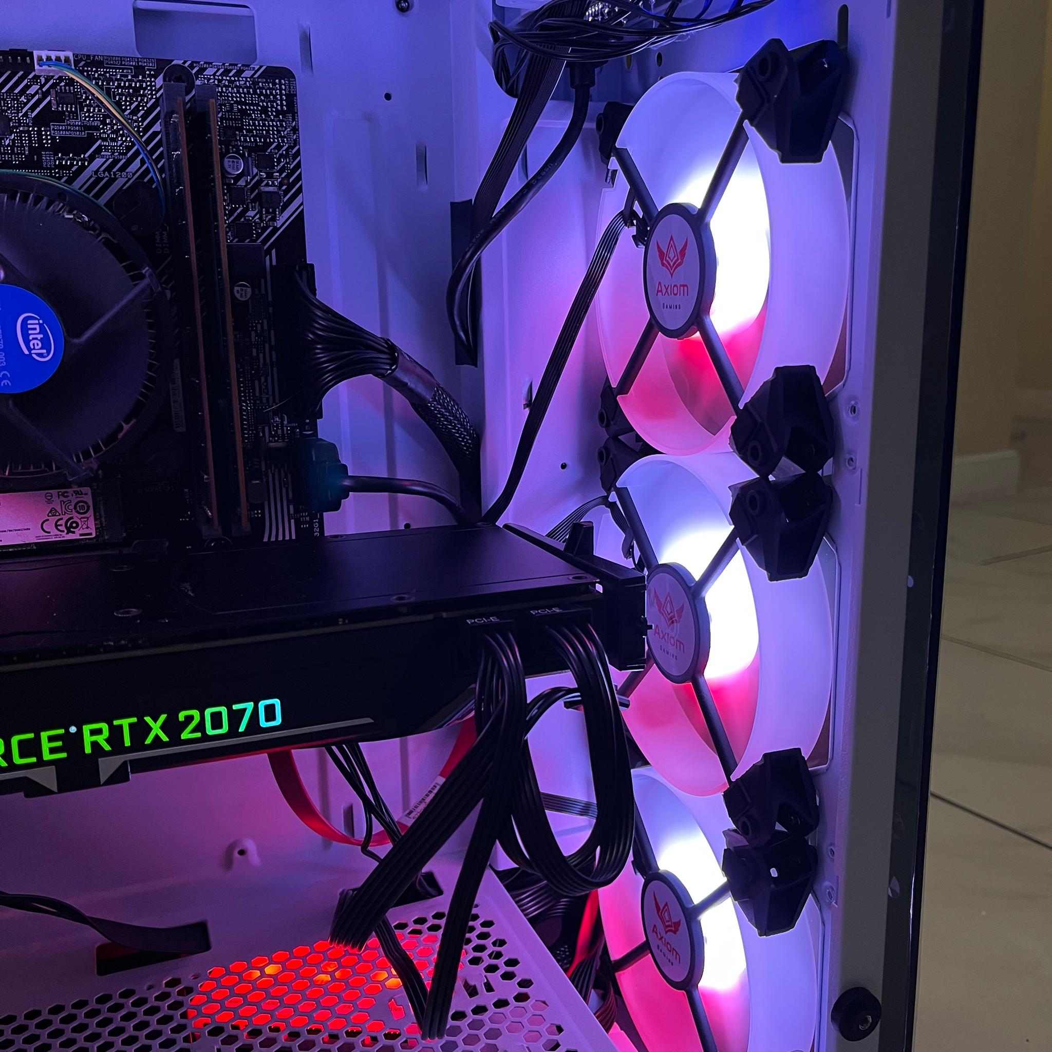 🔥RTX 2070, Intel i5-10400, 12GB RAM, 870 GB Storage, High Performance RGB Gaming PC w/ Remote