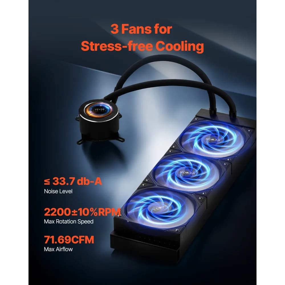 VEVOR 360mm AIO with 2.1" LCD Display!