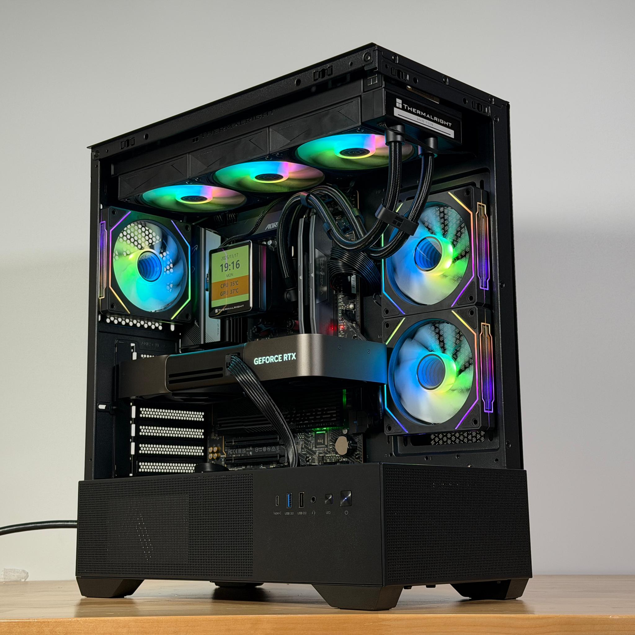 RTX 5090 Ryzen 7 9800x3d Gaming PC 4TB SSD 96GB DDR5