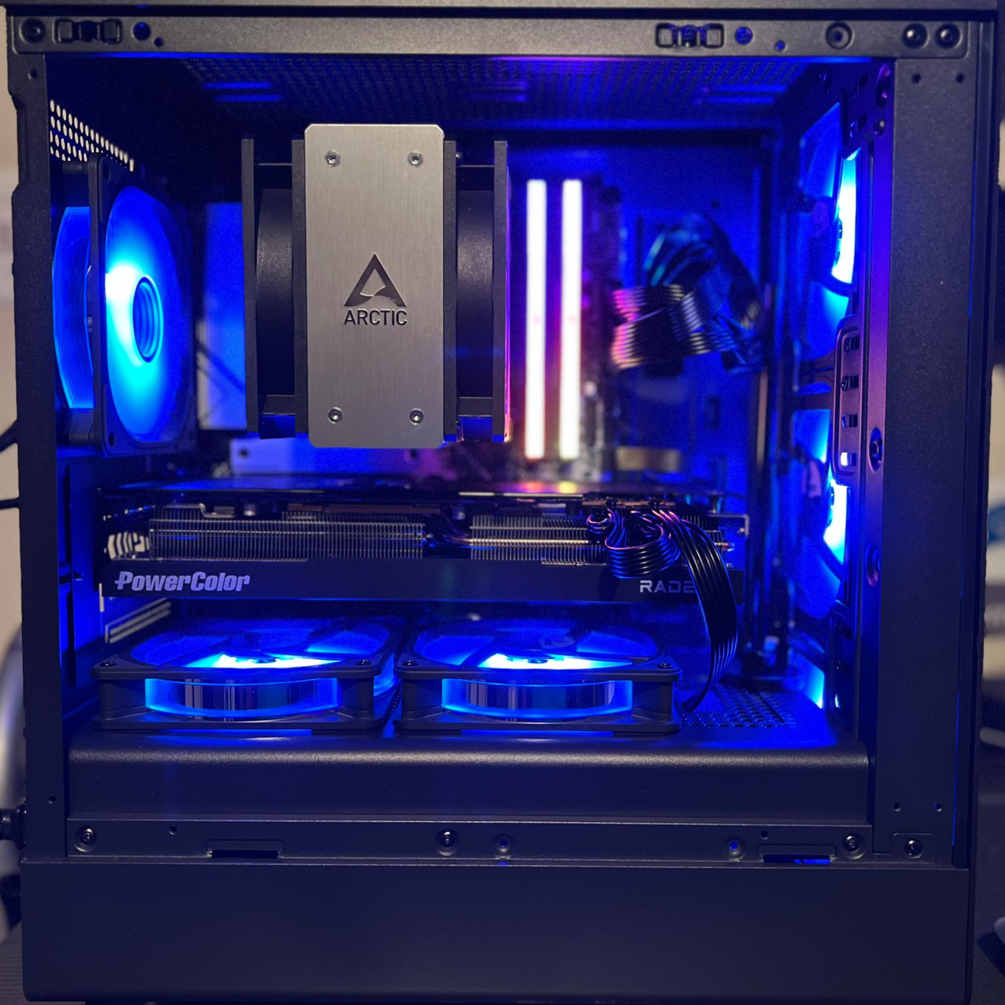 Team Red 3.0 Ryzen 5 7600x 1.5 TB SSD 32GB DDR5 RX 7800 XT ARGB fans. ALL NEW parts!