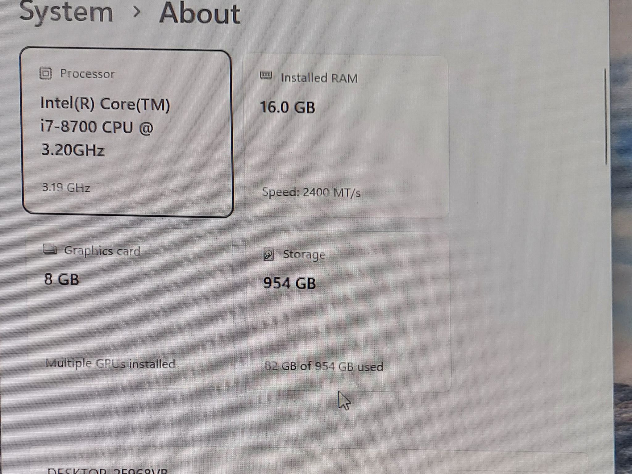 Custom Gaming PC, i7-8700, 16GB DDR4, RTX 2060 Super 8GB, 1TB SSD, Windows 11