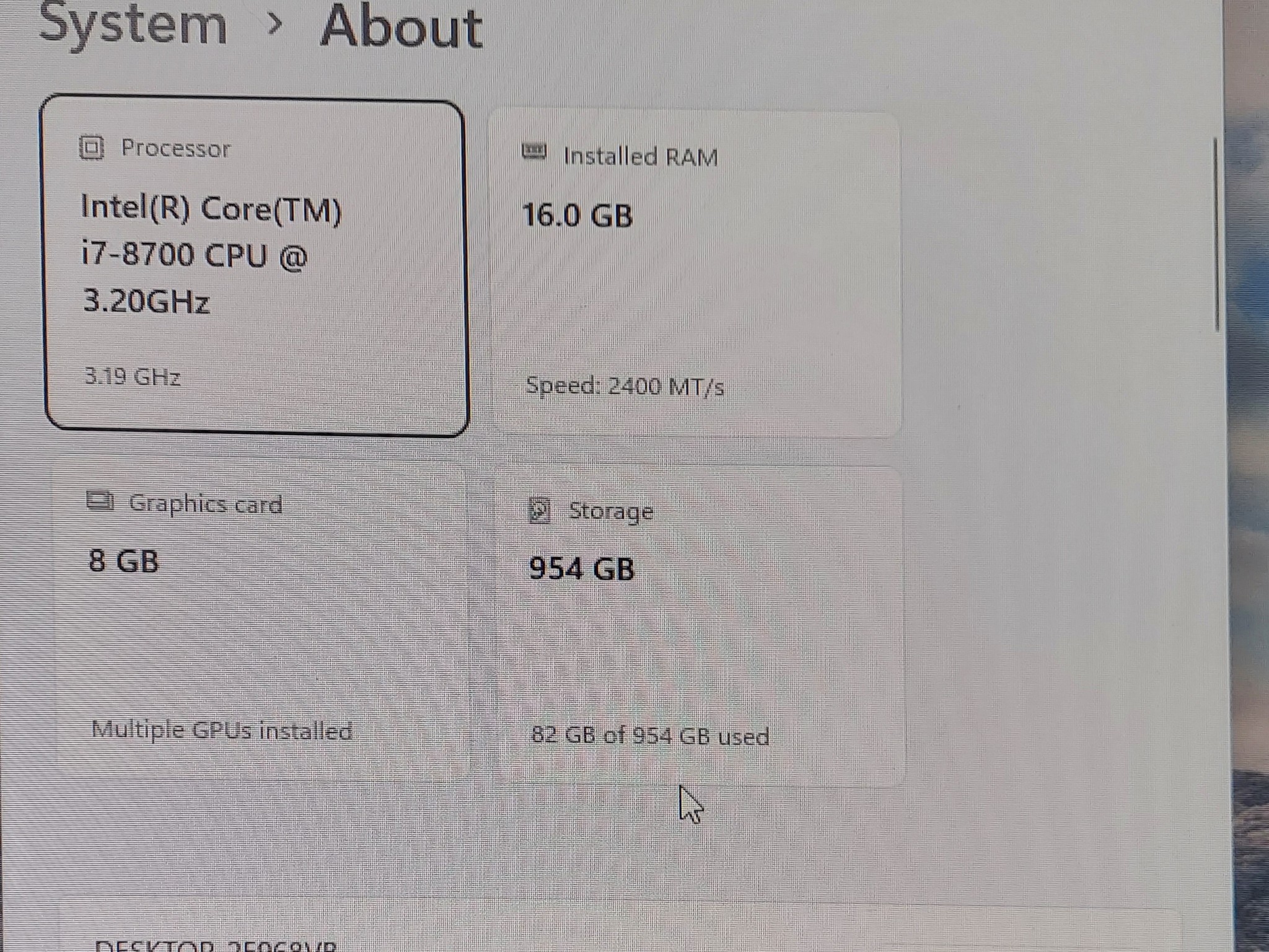 Custom Gaming PC, i7-8700, 16GB DDR4, RTX 2060 Super 8GB, 1TB SSD, Windows 11