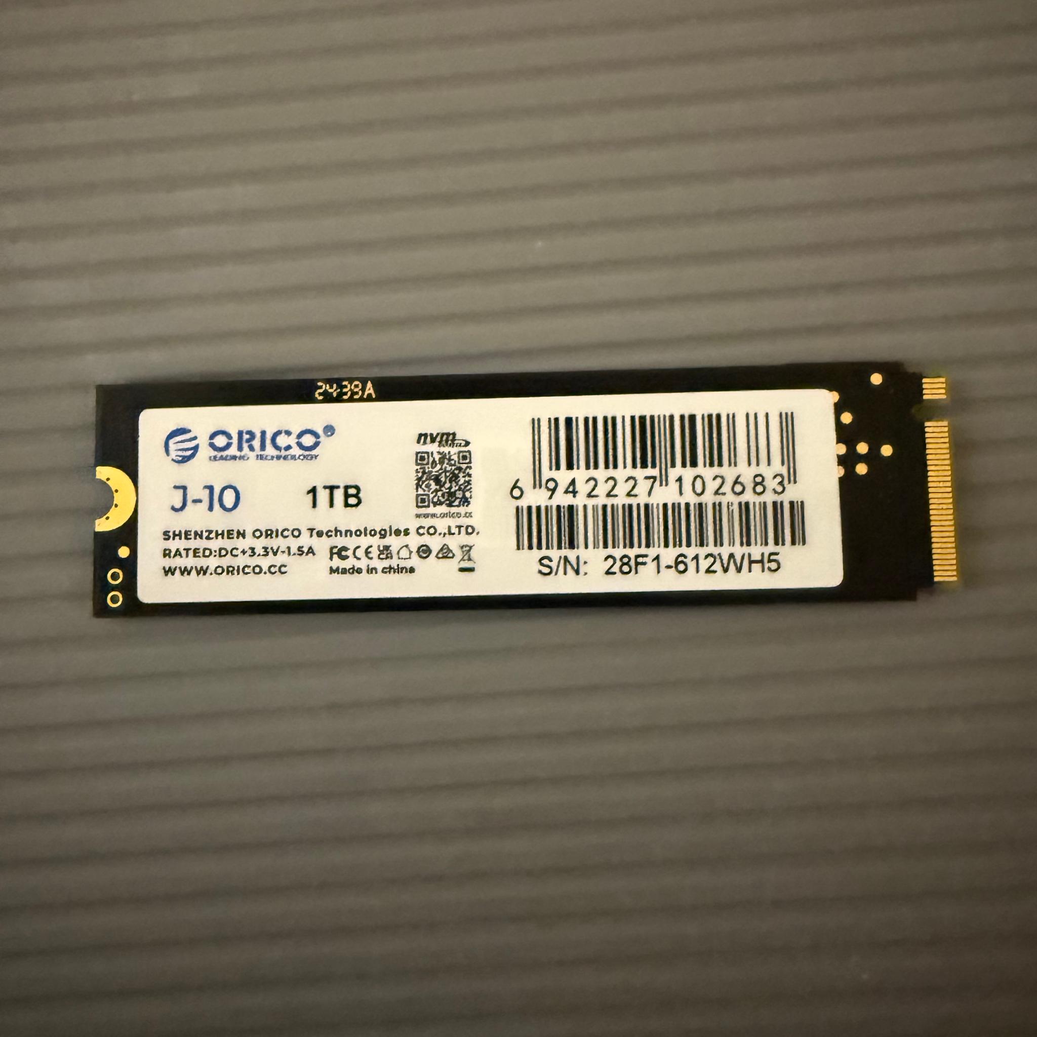 1 TB Orico J-10 NVMe SSD *READ DESCRIPTION*