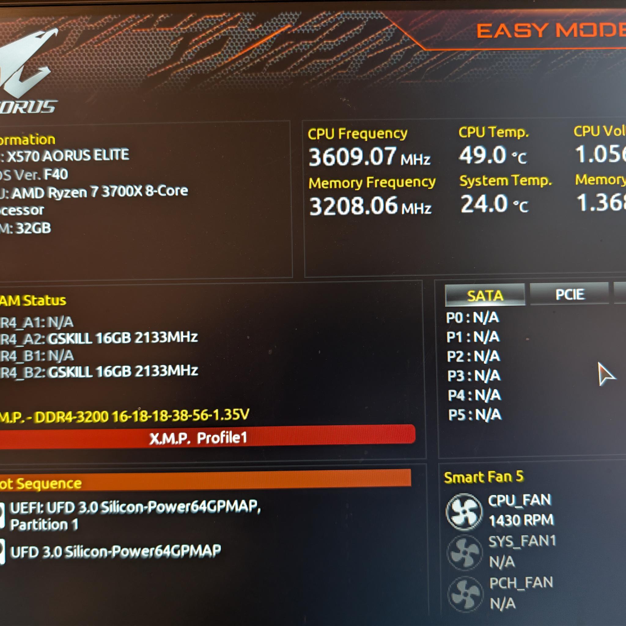 Gigabyte X570 Aorus Elite + 32GB G.Skill Ripjaws V (Nov 2025,LIKE NEW)
