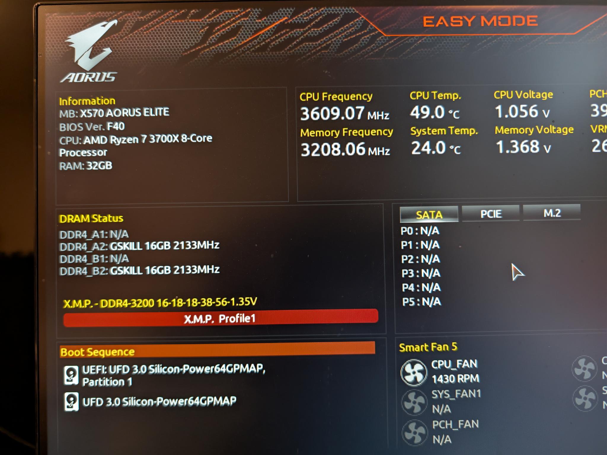Gigabyte X570 Aorus Elite + 32GB G.Skill Ripjaws V (Nov 2025,LIKE NEW)