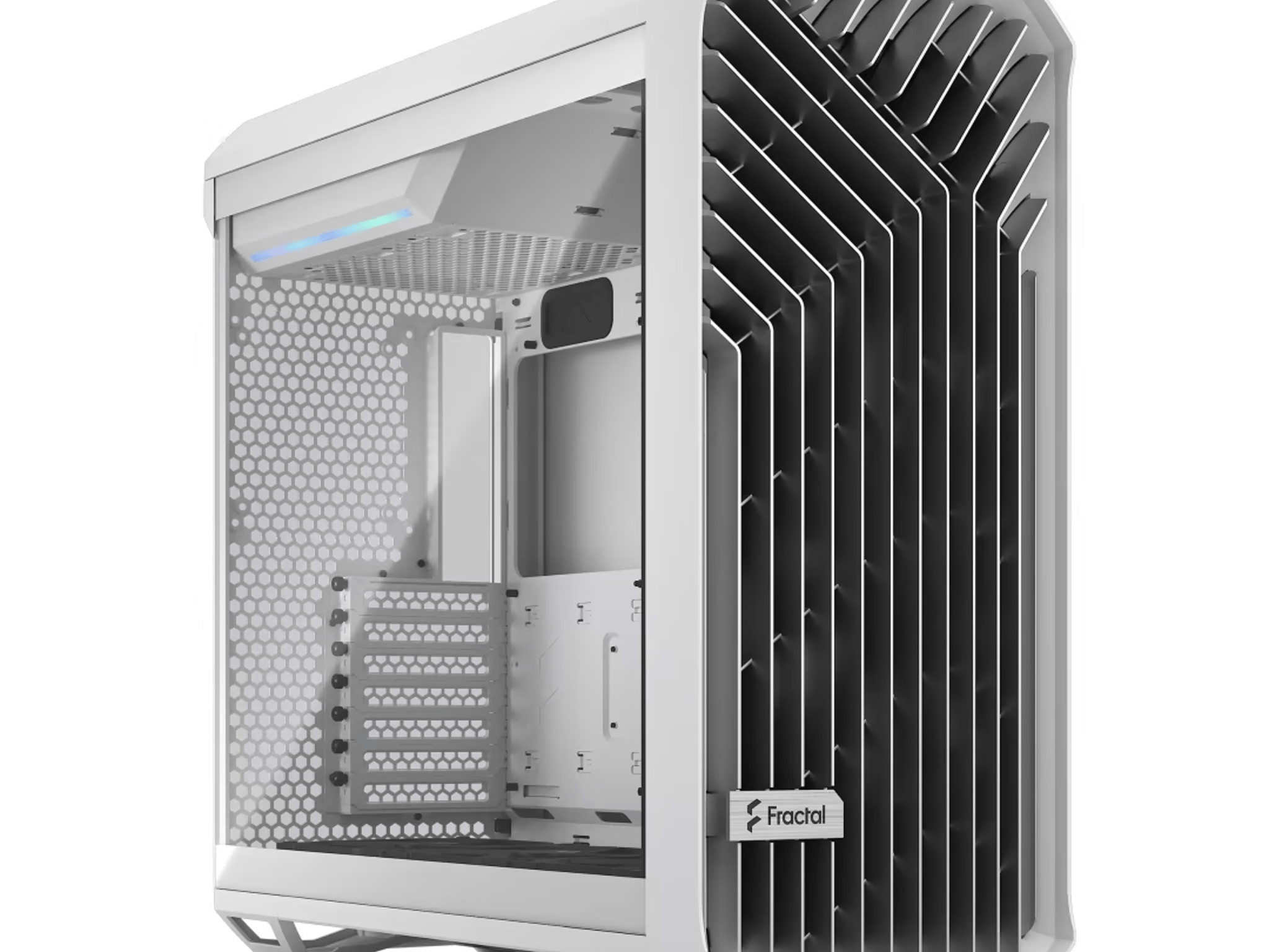 Fractal Design Torrent White E-ATX Tempered Glass Window High-Airflow Mid Tower Computer Case