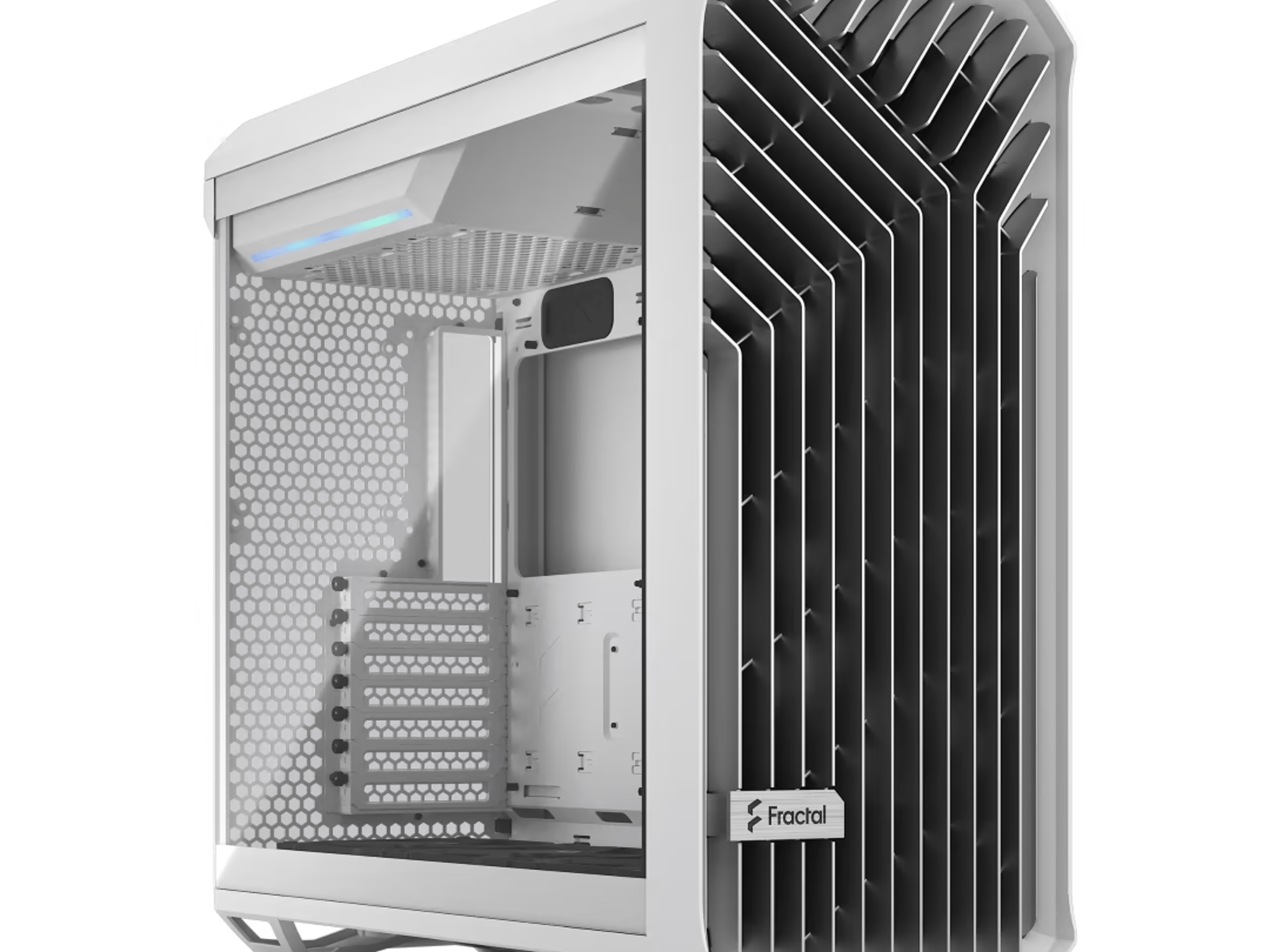 Fractal Design Torrent White E-ATX Tempered Glass Window High-Airflow Mid Tower Computer Case