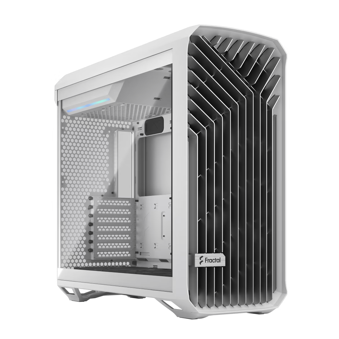 Fractal Design Torrent White E-ATX Tempered Glass Window High-Airflow Mid Tower Computer Case