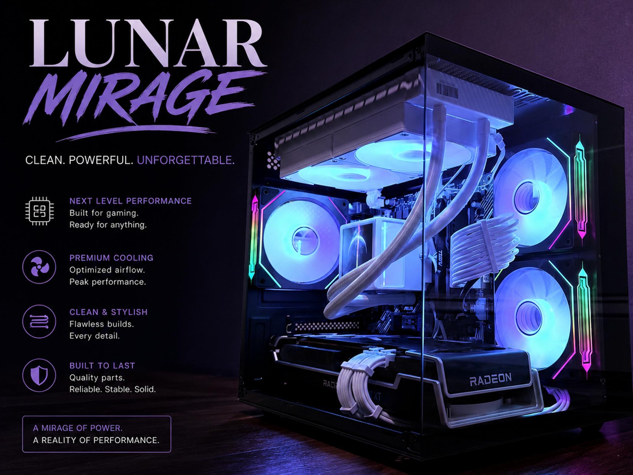 🌕"Lunar Mirage "🌕| 1440p/4k Gaming | Ryzen 7 5700X3D | RX 6700 XT 12GB | 32B Ram | 1.5tb Storage