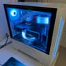 AMD AM4 new build Whiteout RTX 4070 Ti Gaming PC Build (12-Core Ryzen) + 2K and 1080p Monitors