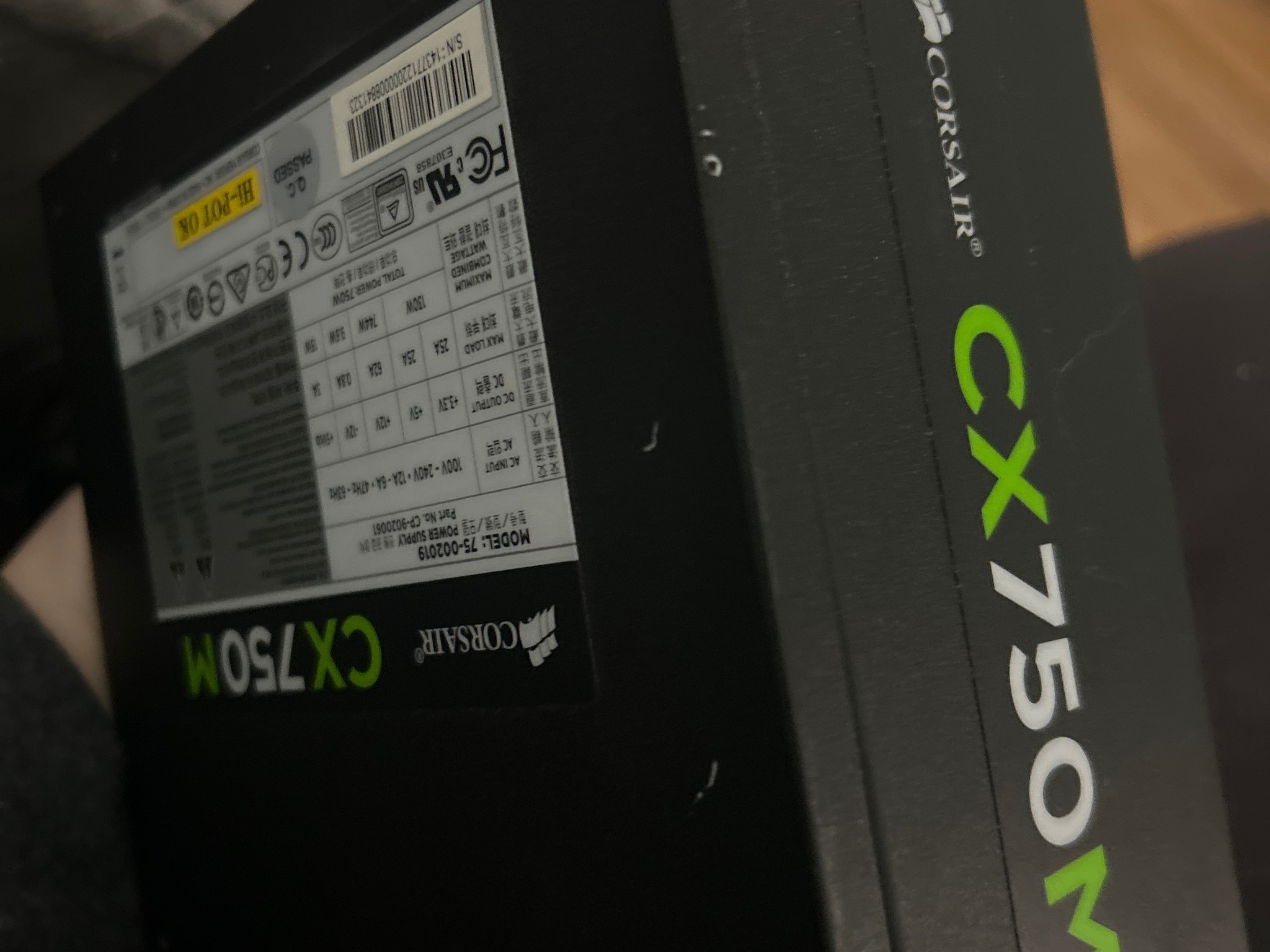 Corsair CX750M Power Supply