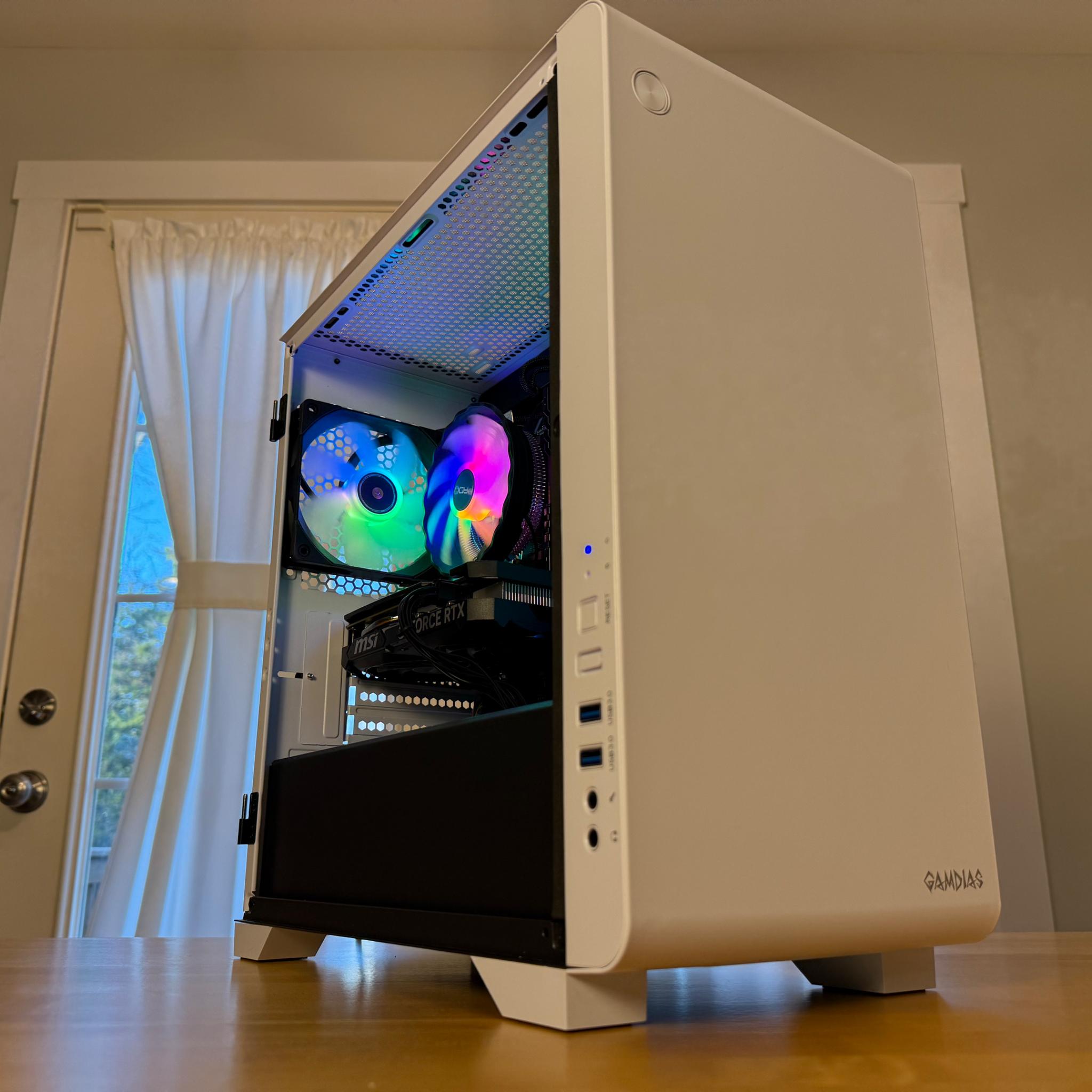 ⚪️⚫️| RTX 4060 8gb, Ryzen 2600, 1tb SSD, WiFi Equipped ARGB Gaming PC