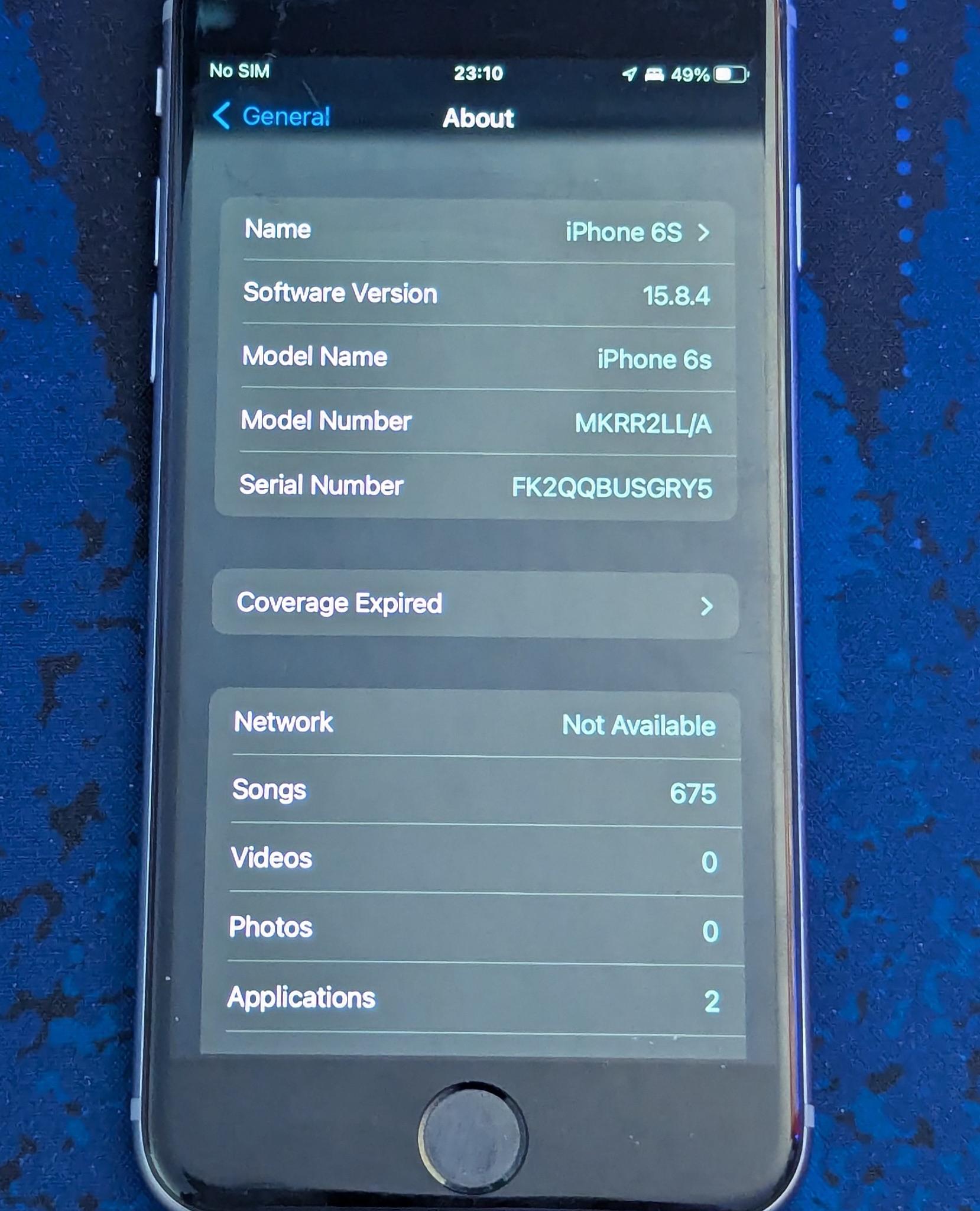 IPhone 6S - Black - 16GB