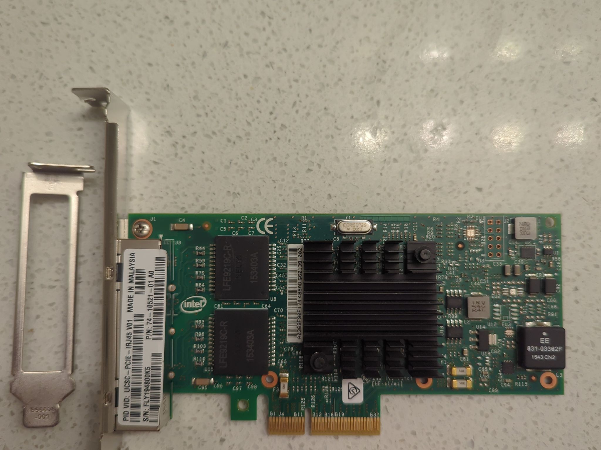 Intel i350 4 Port 1Gbps Adapter with Standard & Low Profile Brackets