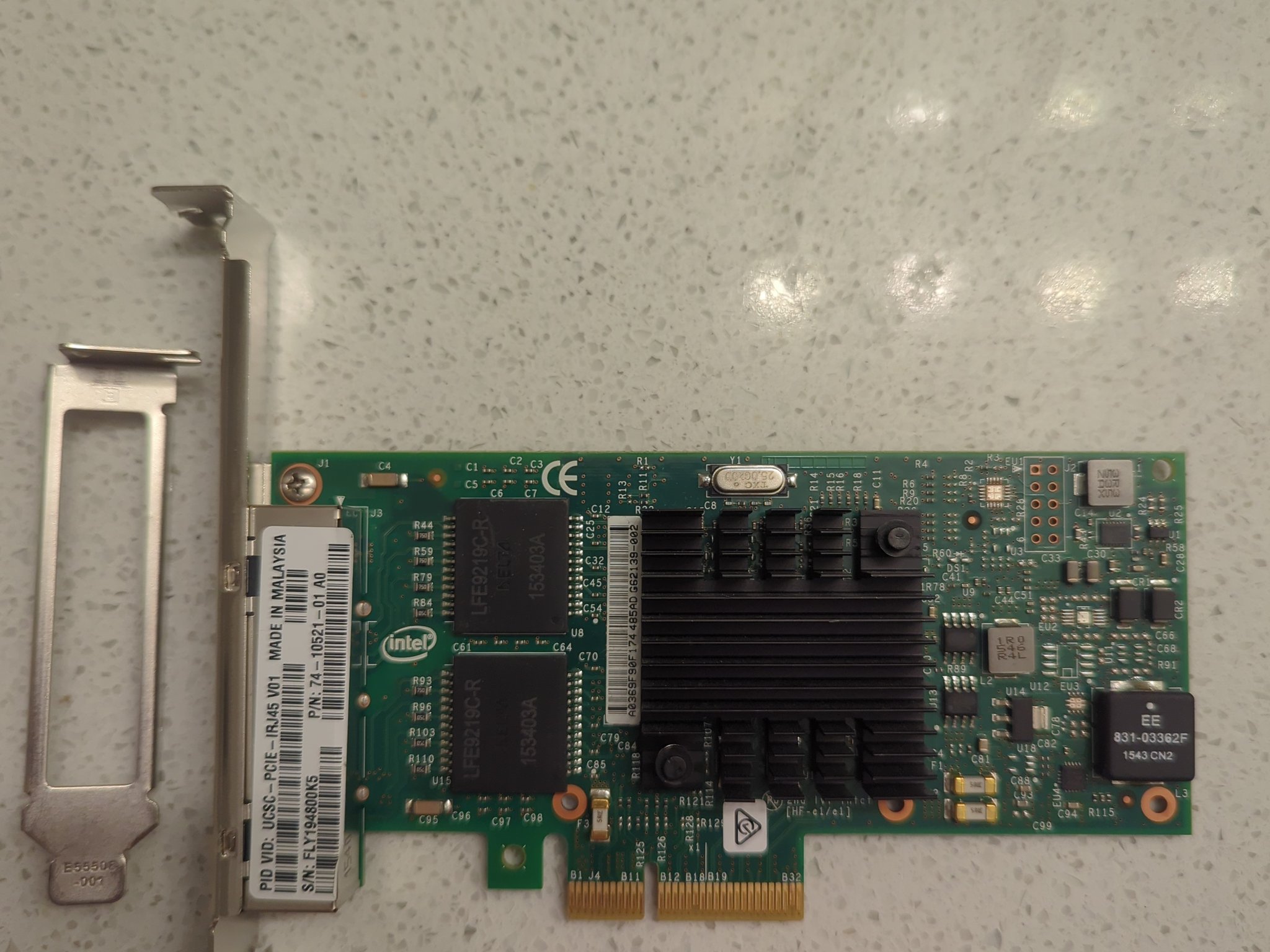 Intel i350 4 Port 1Gbps Adapter with Standard & Low Profile Brackets