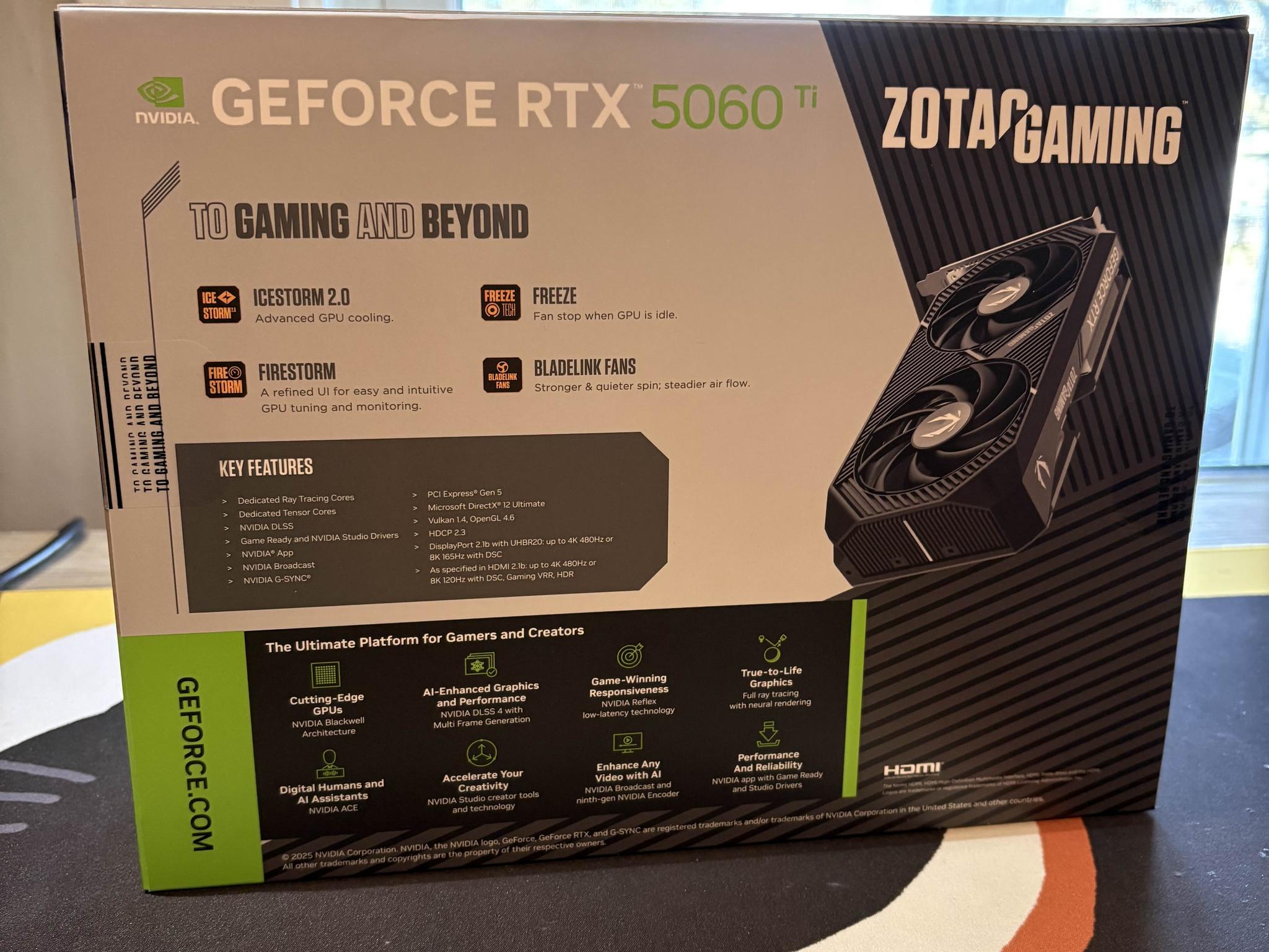 ZOTAC RTX 5060 Ti Twin Edge OC 16GB
