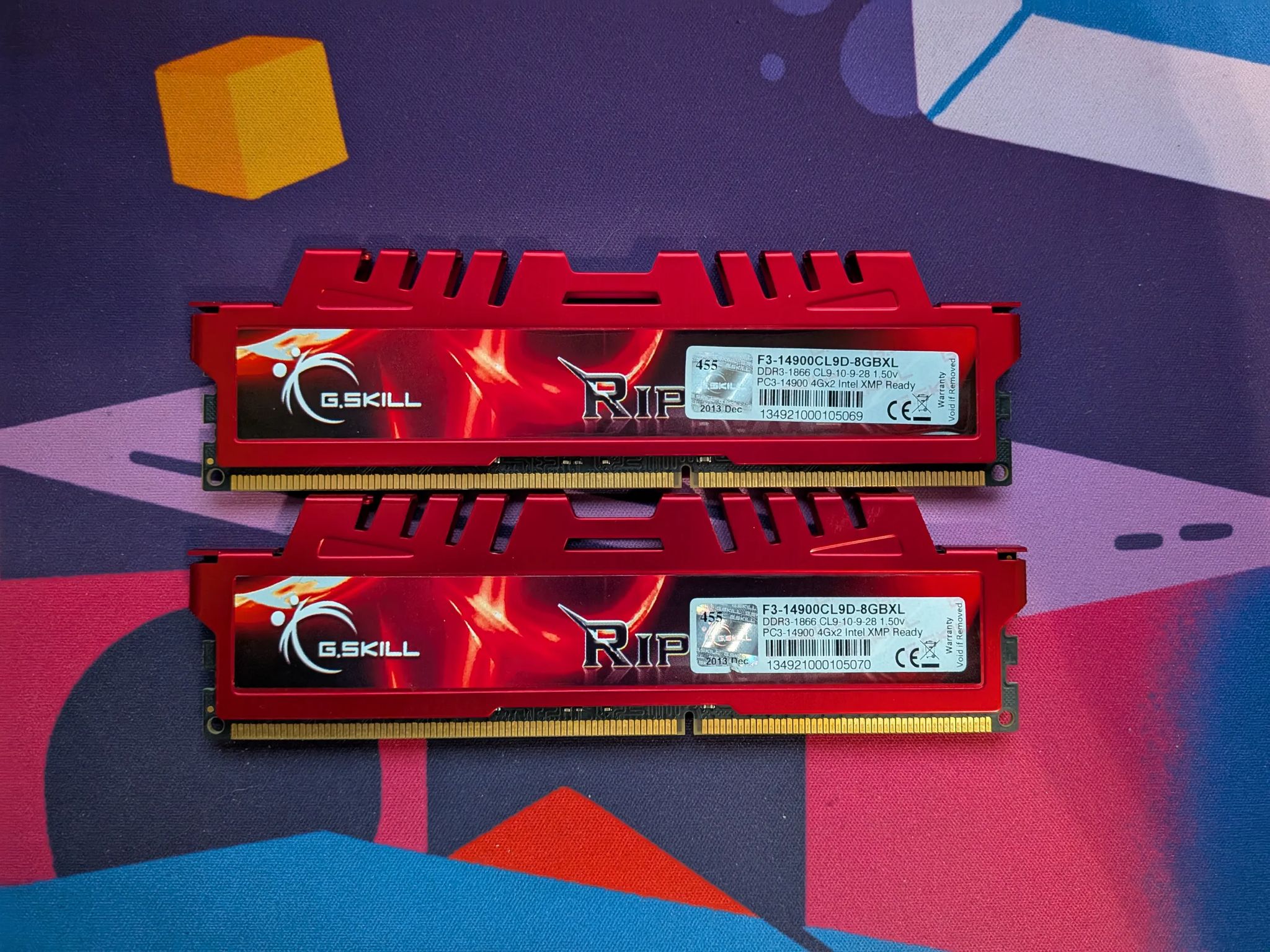 16GB (2x8GB) G.Skill Ripjaws X DDR3 1866MT/s CL9-10-9-28