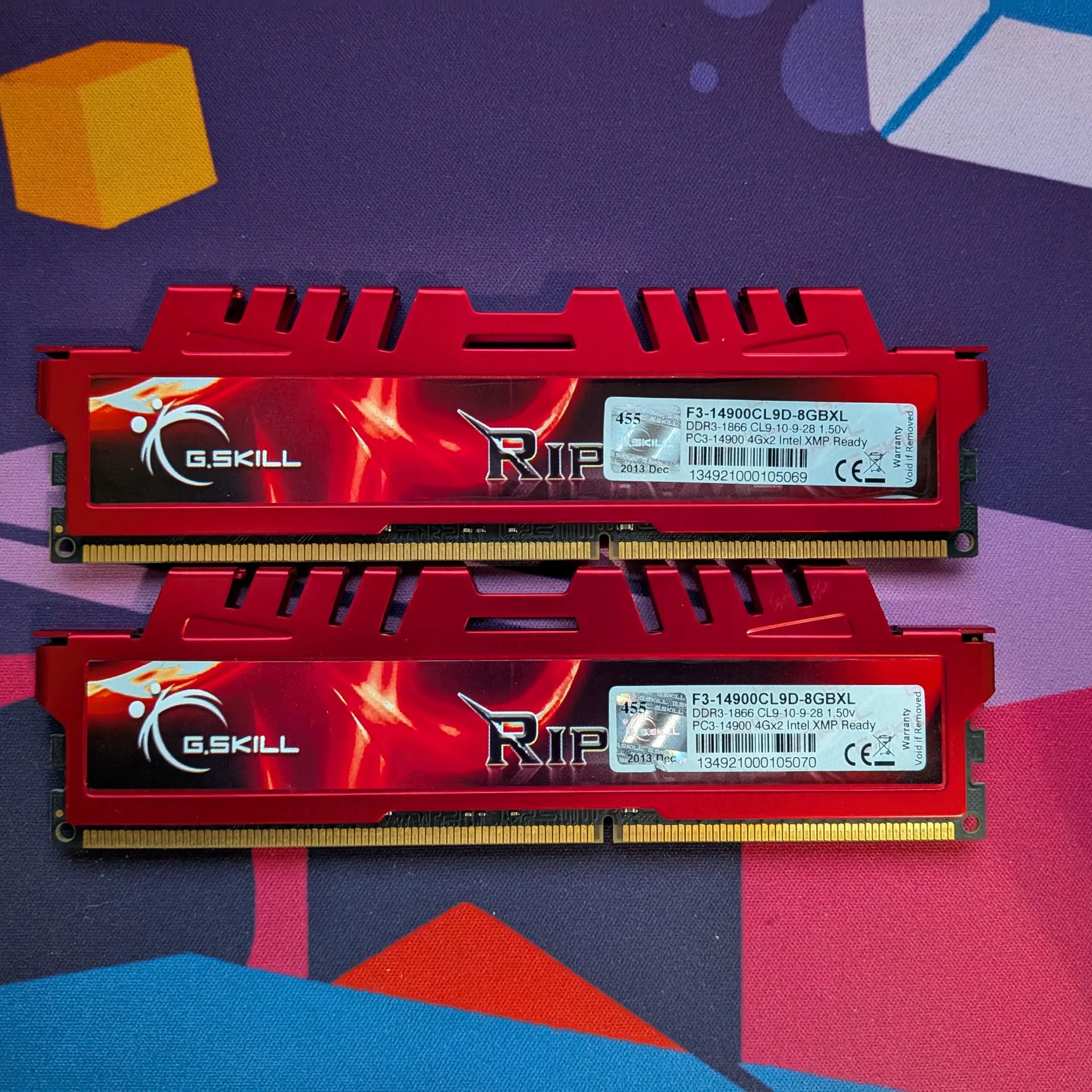 16GB (2x8GB) G.Skill Ripjaws X DDR3 1866MT/s CL9-10-9-28