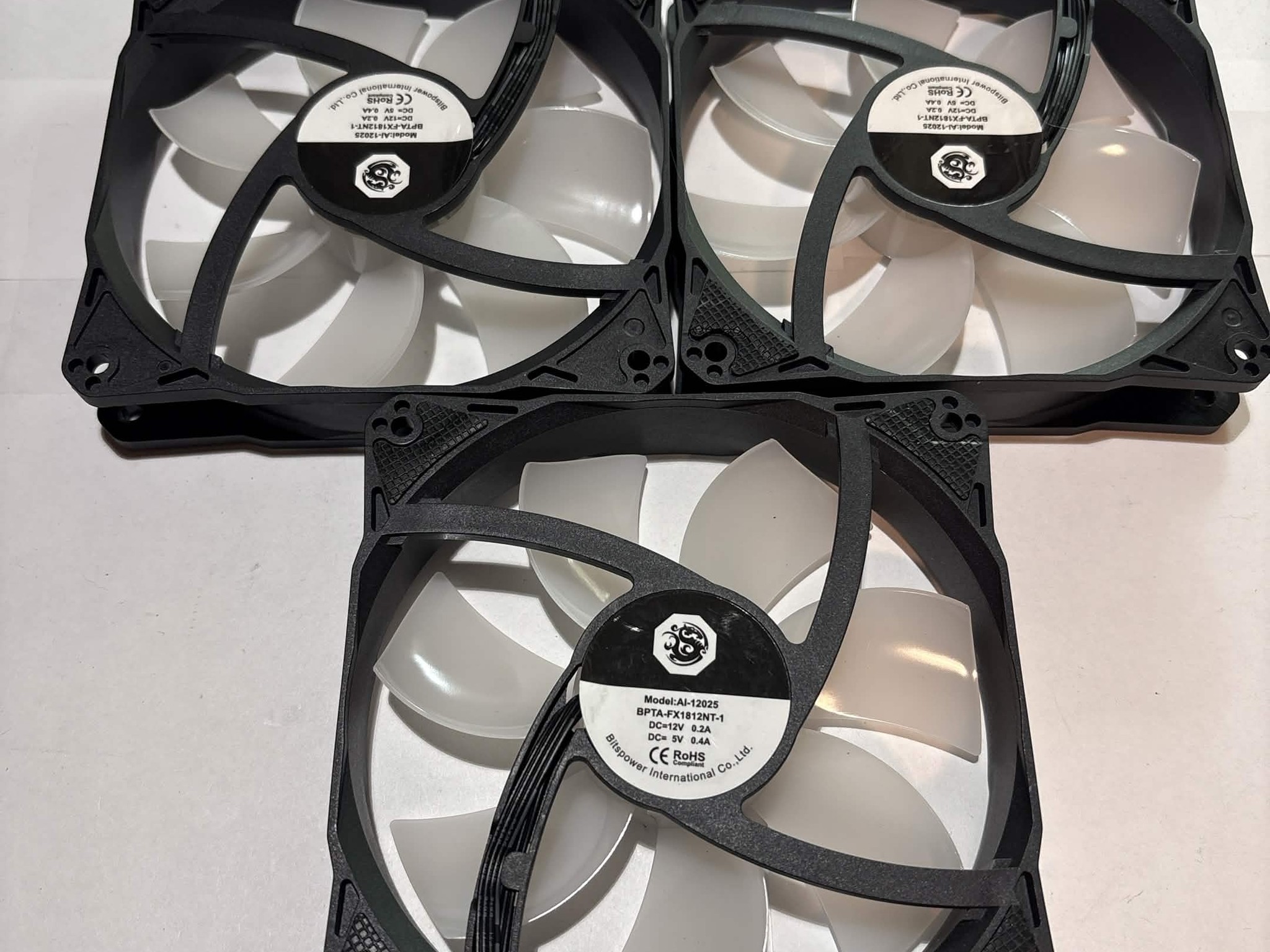 Bitspower Touchaqua 120mm PWM Case Fans - 3 Pack