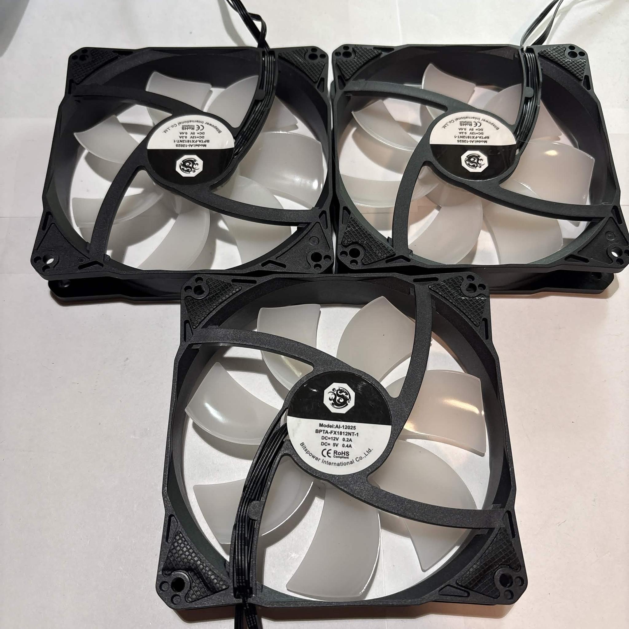 Bitspower Touchaqua 120mm PWM Case Fans - 3 Pack