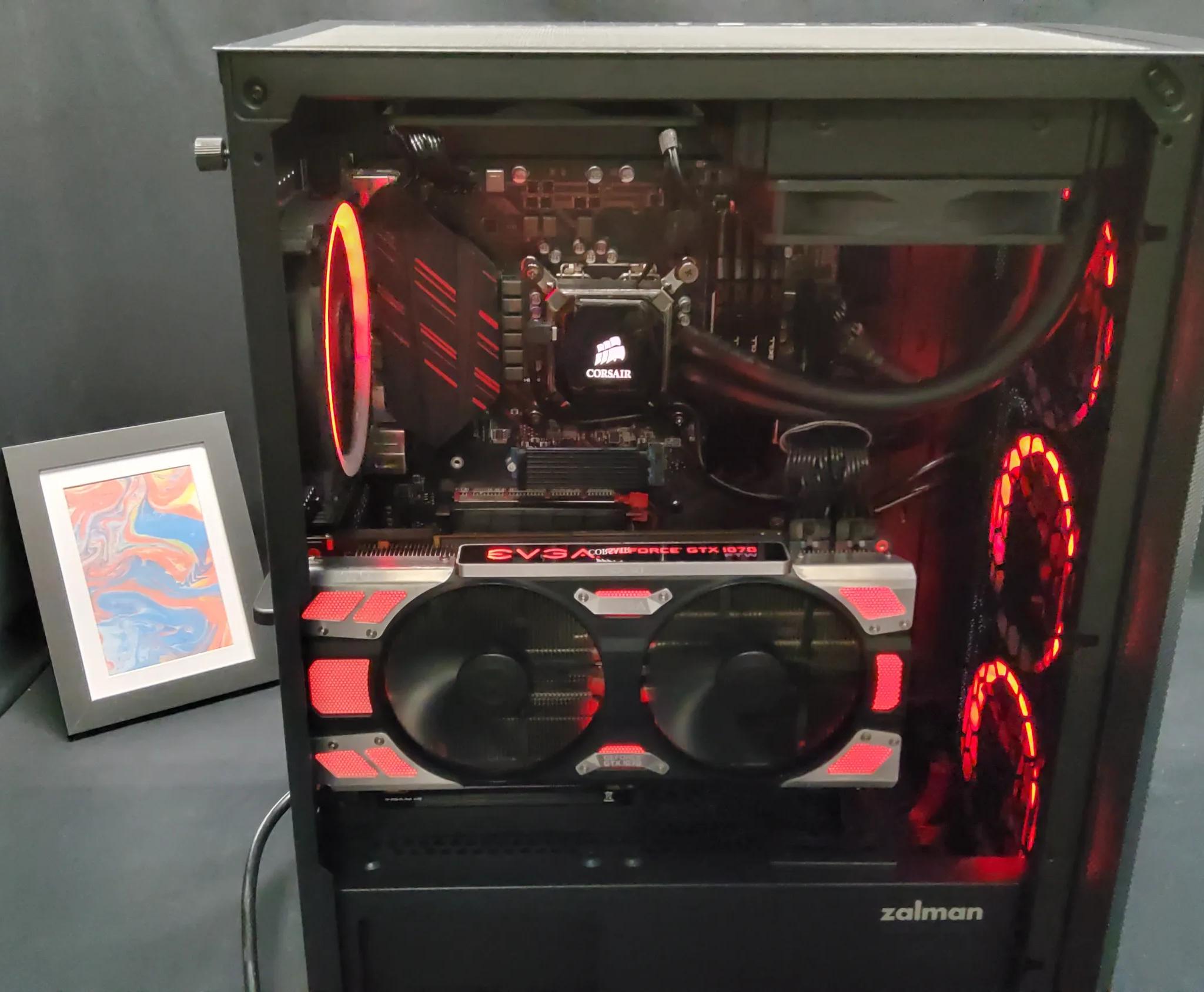Intel i5 8600k Liquid Cooled-EVGA 1070FTW