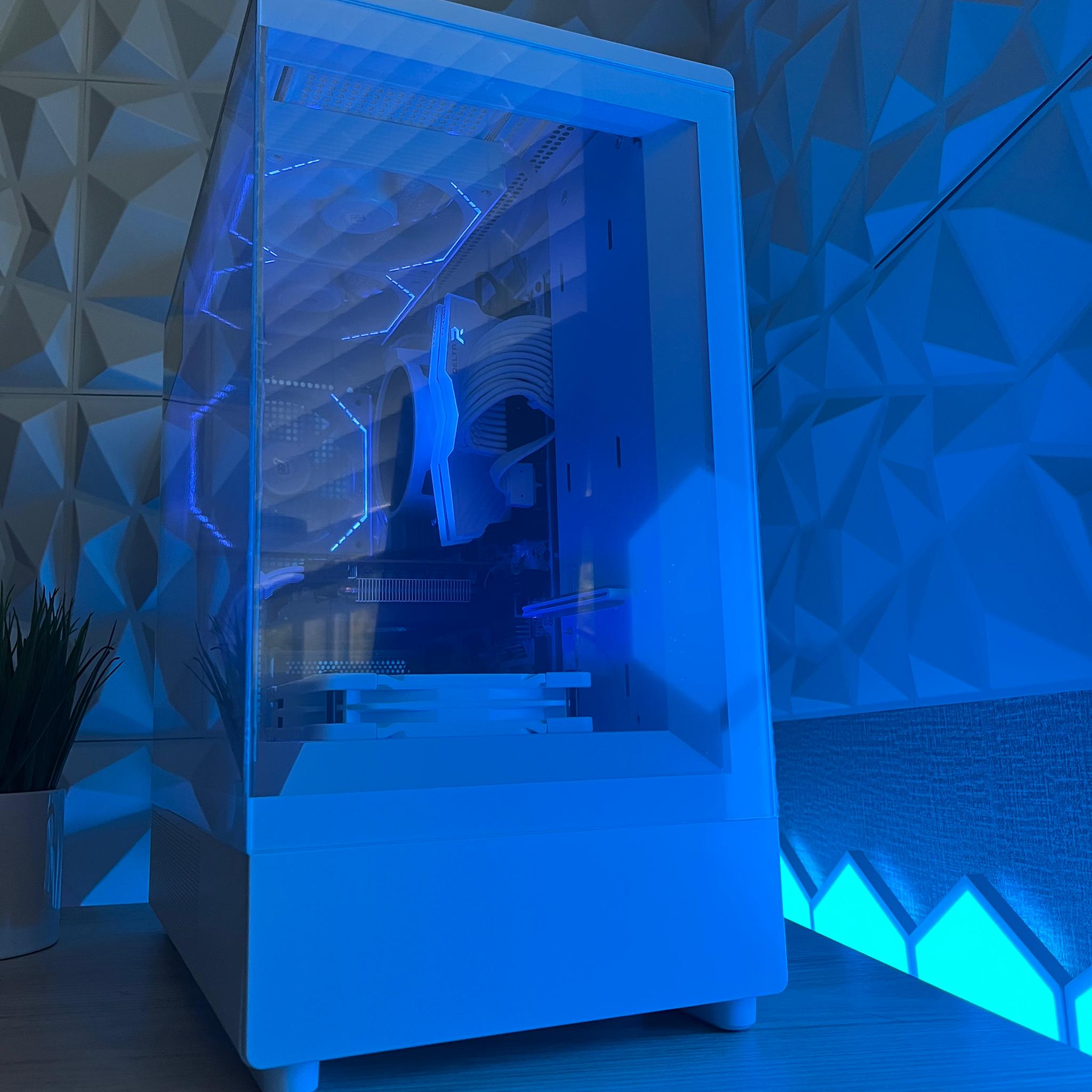 CUSTOM WHITE PC | RYZEN 5 5500 | RX 6600XT | RAM DDR4 16GB | WIN 11 PRO | PURE PERFORMANCE