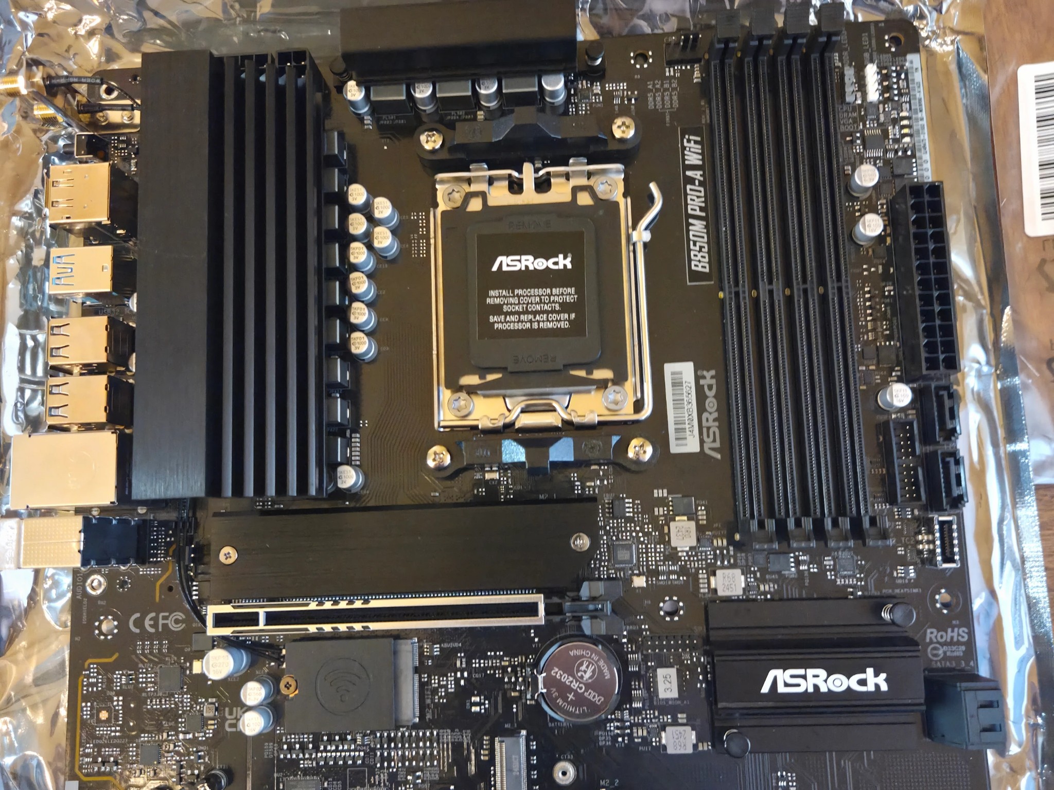 Premium AM5 Combo ⚙️ | Ryzen 5 9600X + B850m Pro-A WiFi + 16GB DDR5-6000 (Single-Stick)