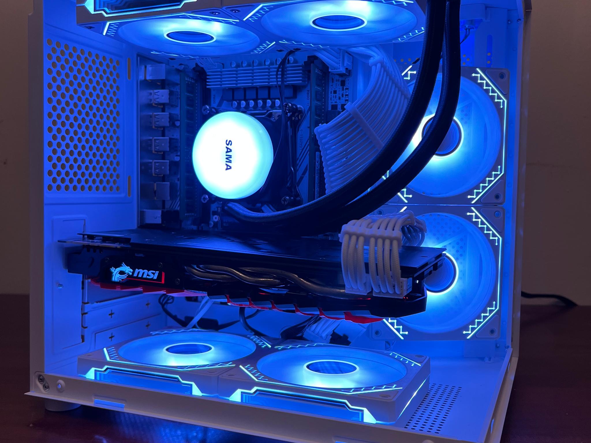 Water Cooled Intel 10 Core Gaming PC GTX 1070 1tb NVME SSD 16GB RAM WIFi WINDOWS 11 Pro