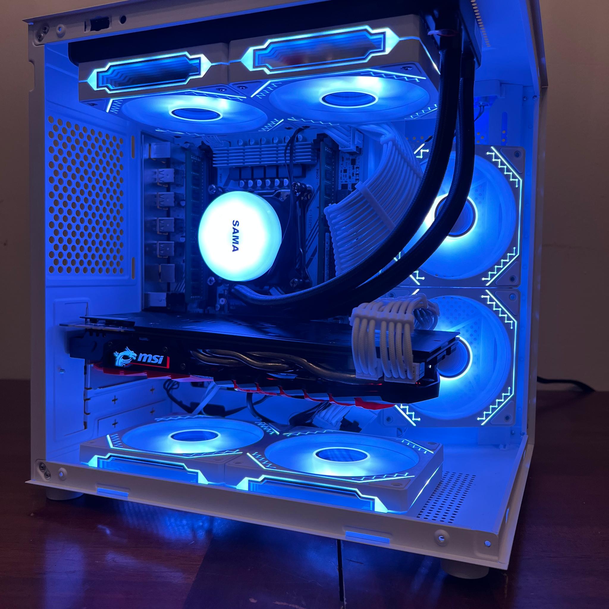 Water Cooled Intel 10 Core Gaming PC GTX 1070 1tb NVME SSD 16GB RAM WIFi WINDOWS 11 Pro