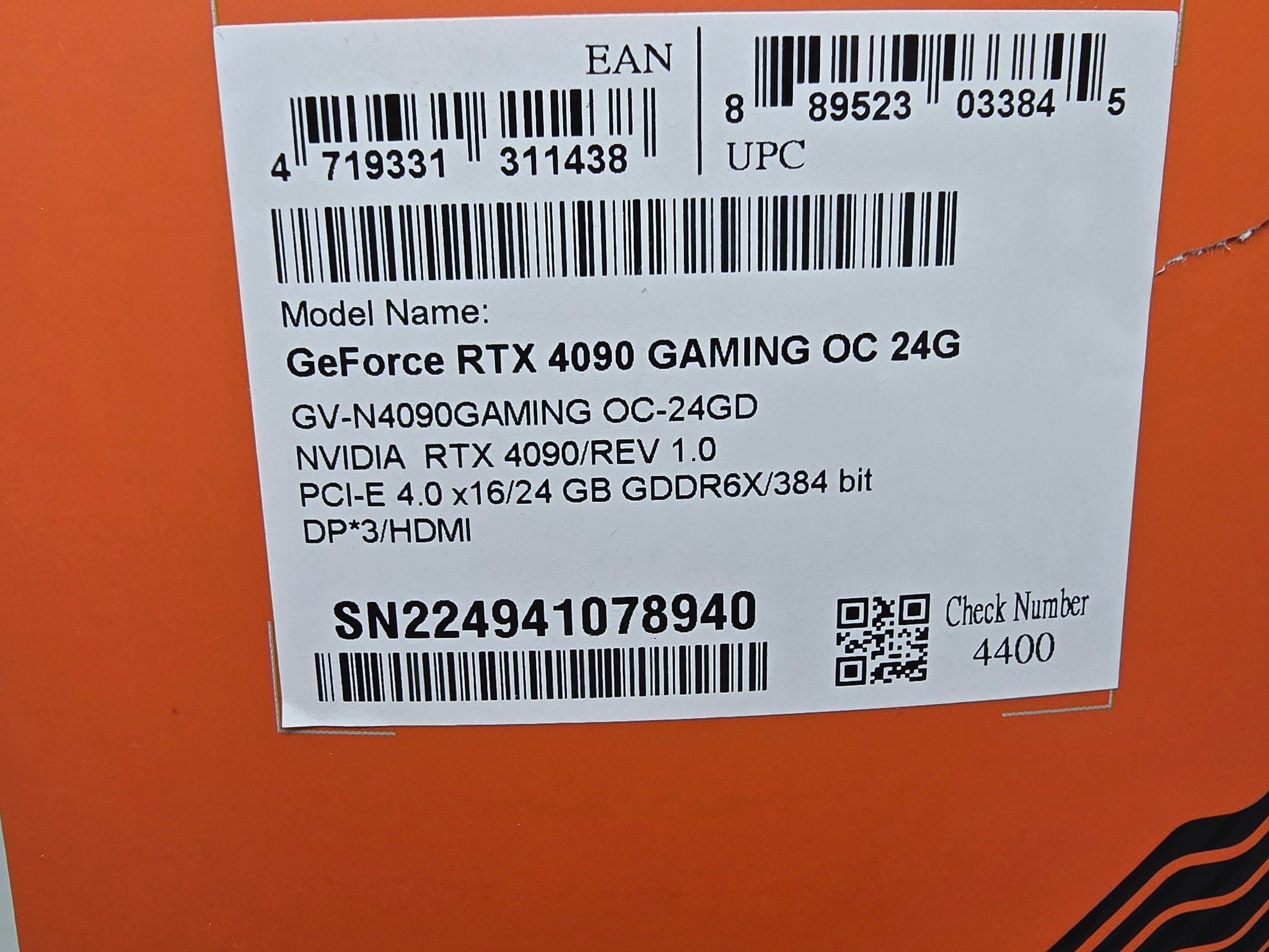 Gigabyte GeForce RTX 4090 Gaming OC 24G