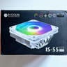 ID-COOLING IS-55 ARGB White Low Profile CPU Cooler, 57mm Height, 5 Heatpipes - Intel and AMD