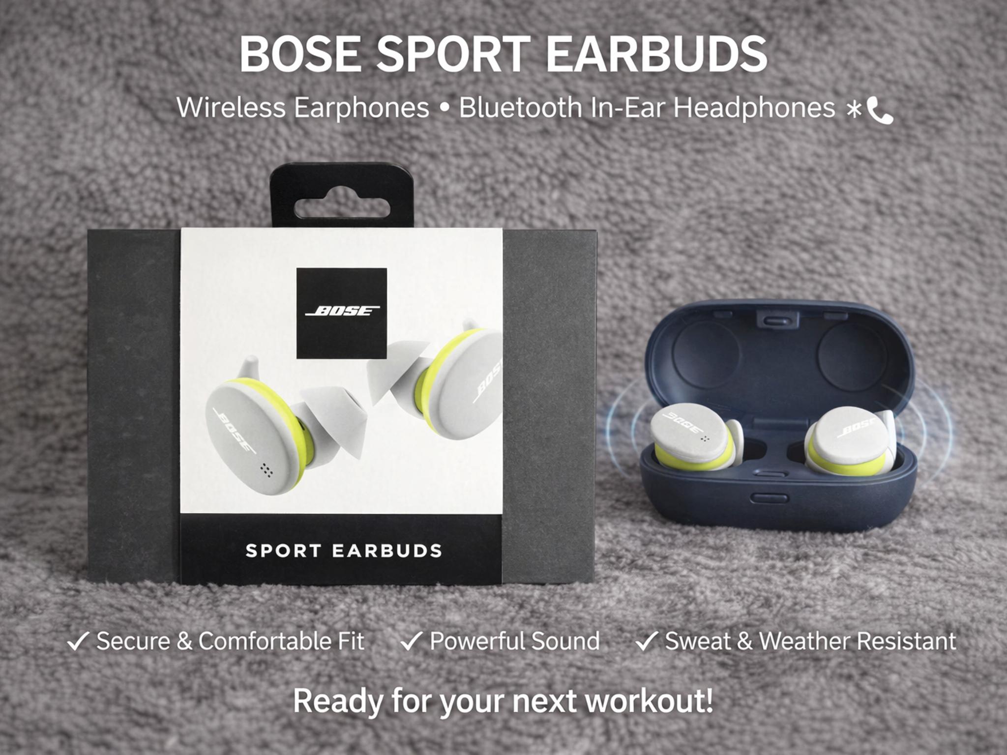 Bose Sport Earbud Wireless Earphones Bluetooth In-Ear Headphones SEALED NEW