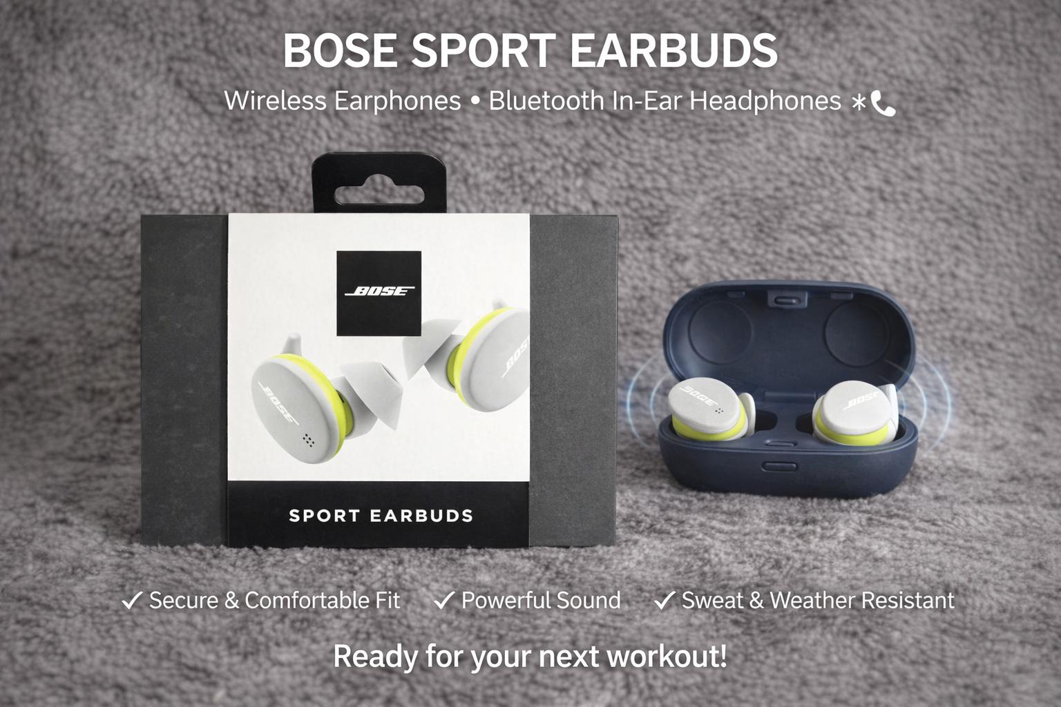 Bose Sport Earbud Wireless Earphones Bluetooth In-Ear Headphones SEALED NEW