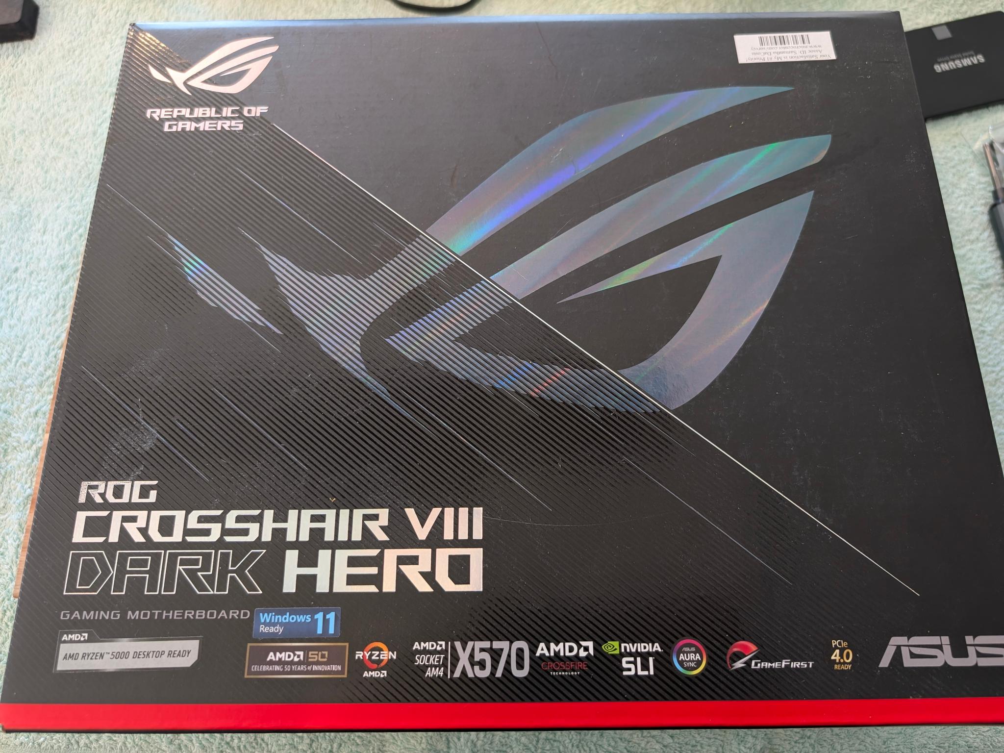 🏆 AM4 ENDGAME 🏆 ASUS ROG Crosshair VIII Dark Hero 🌑 | Latest BIOS ⚡ | Boxed & Ready! 📦🔥