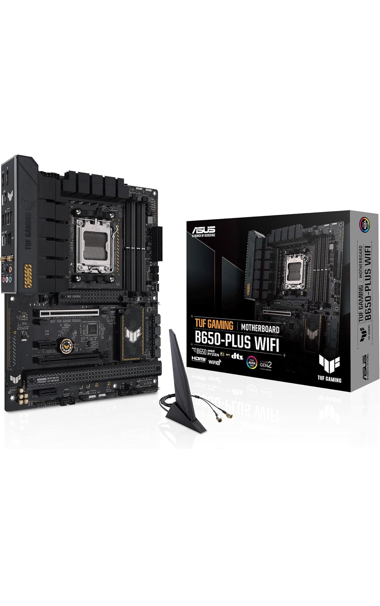 ASUS TUF GAMING B650-PLUS WIFI AMD B650 AM5 Ryzen™ Desktop 9000 8000 and 7000 ATX motherboard