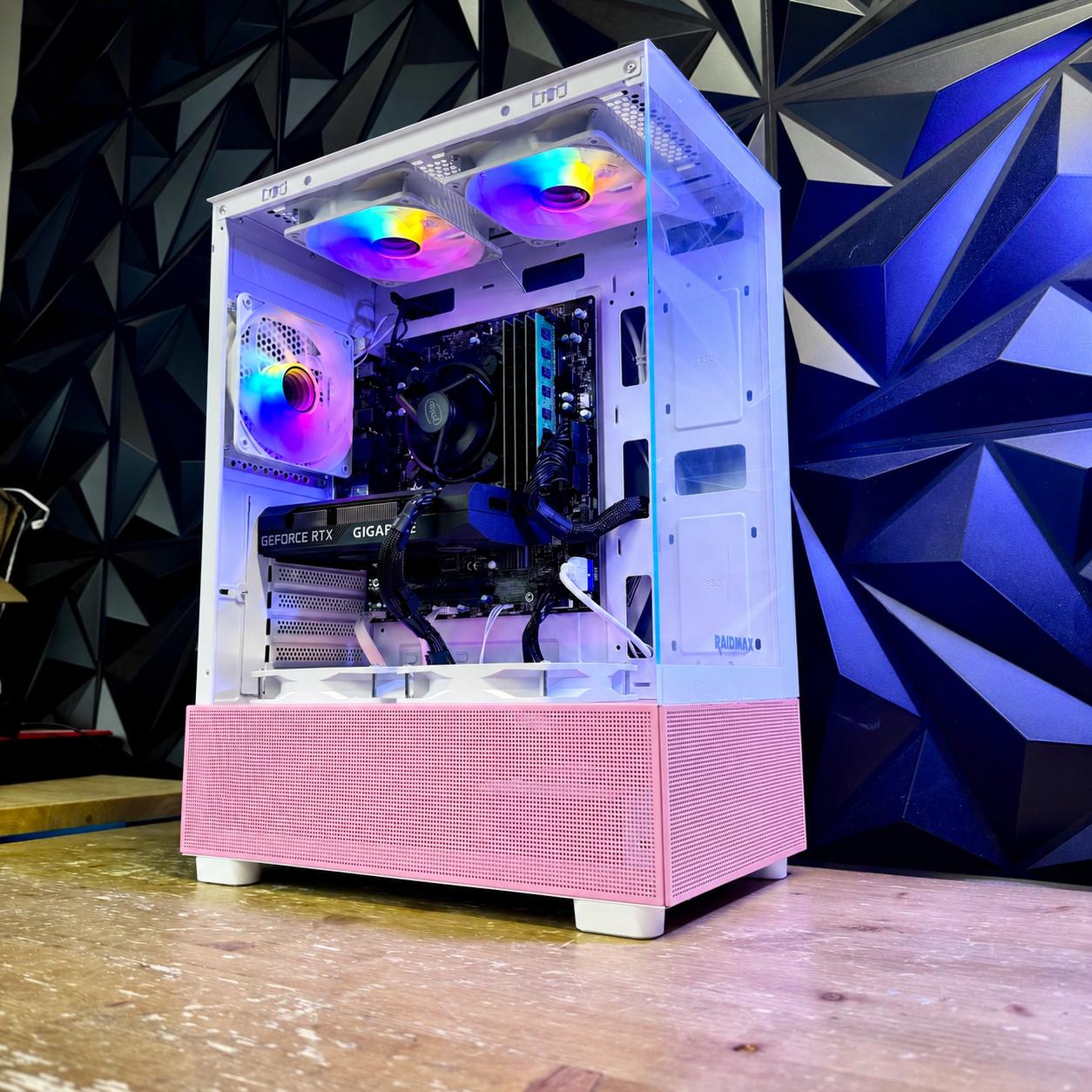 Nvidia RTX 4060 | Intel core i7 3.4ghz | 32GB RAM | 500GB SSD | Wi-Fi/BT | Win 11 - PINK Gaming PC