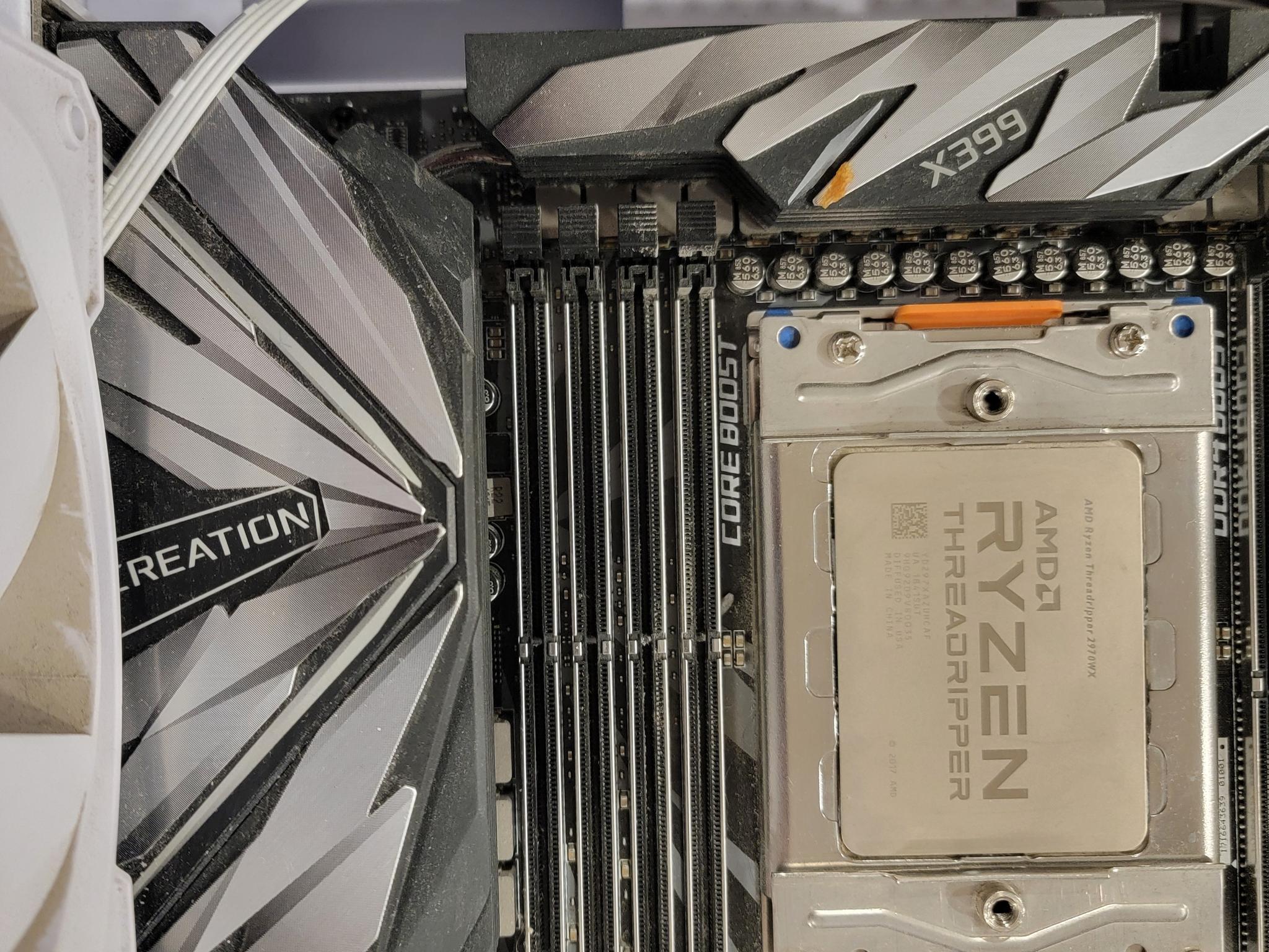 MSI x399 Creation w/2970WX Threadripper And Cooler