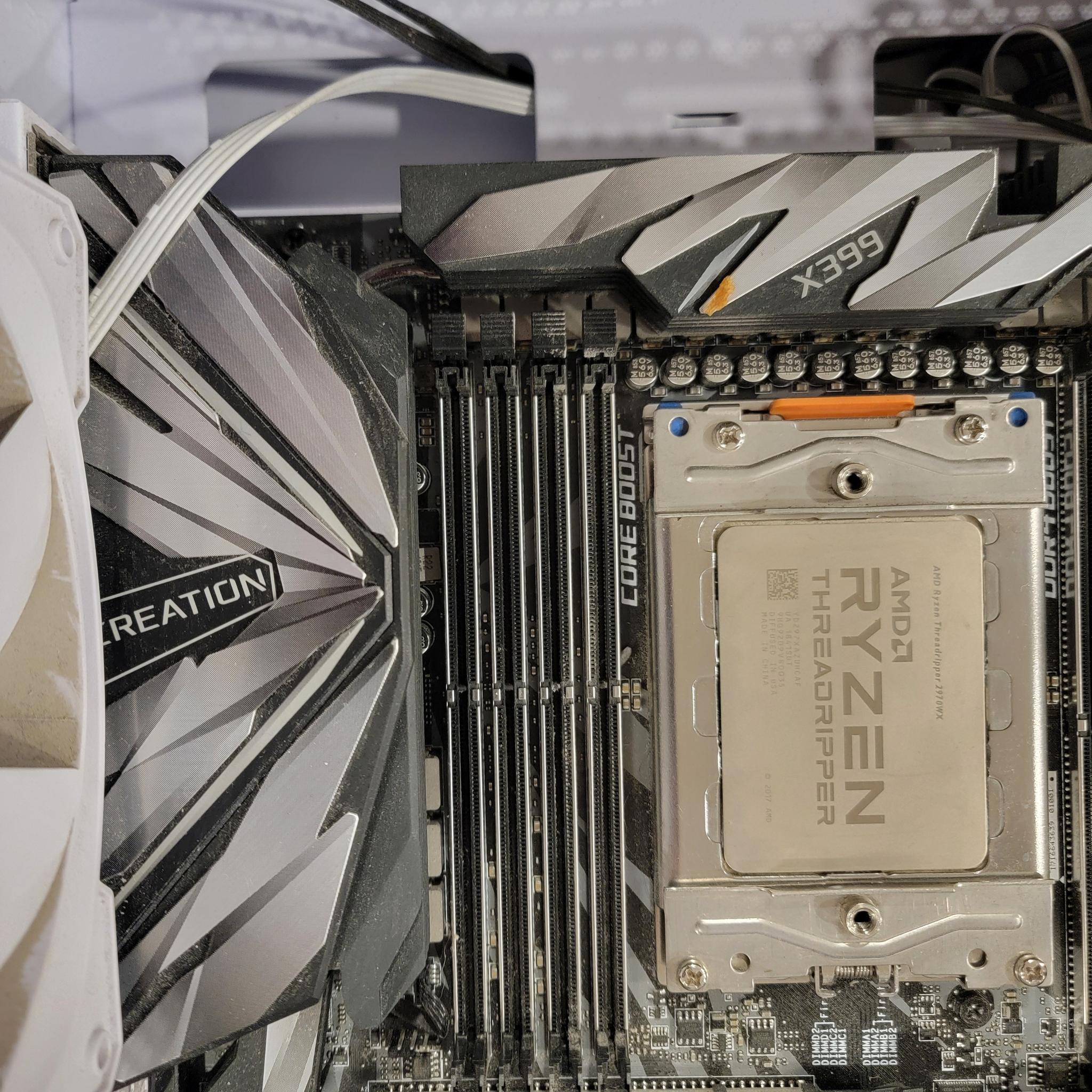 MSI x399 Creation w/2970WX Threadripper And Cooler