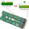 NFHK WiFi Riser Card NGFF Key-E Wireless Networking Card to M.2 NGFF NVME SSD Adapter Key-M