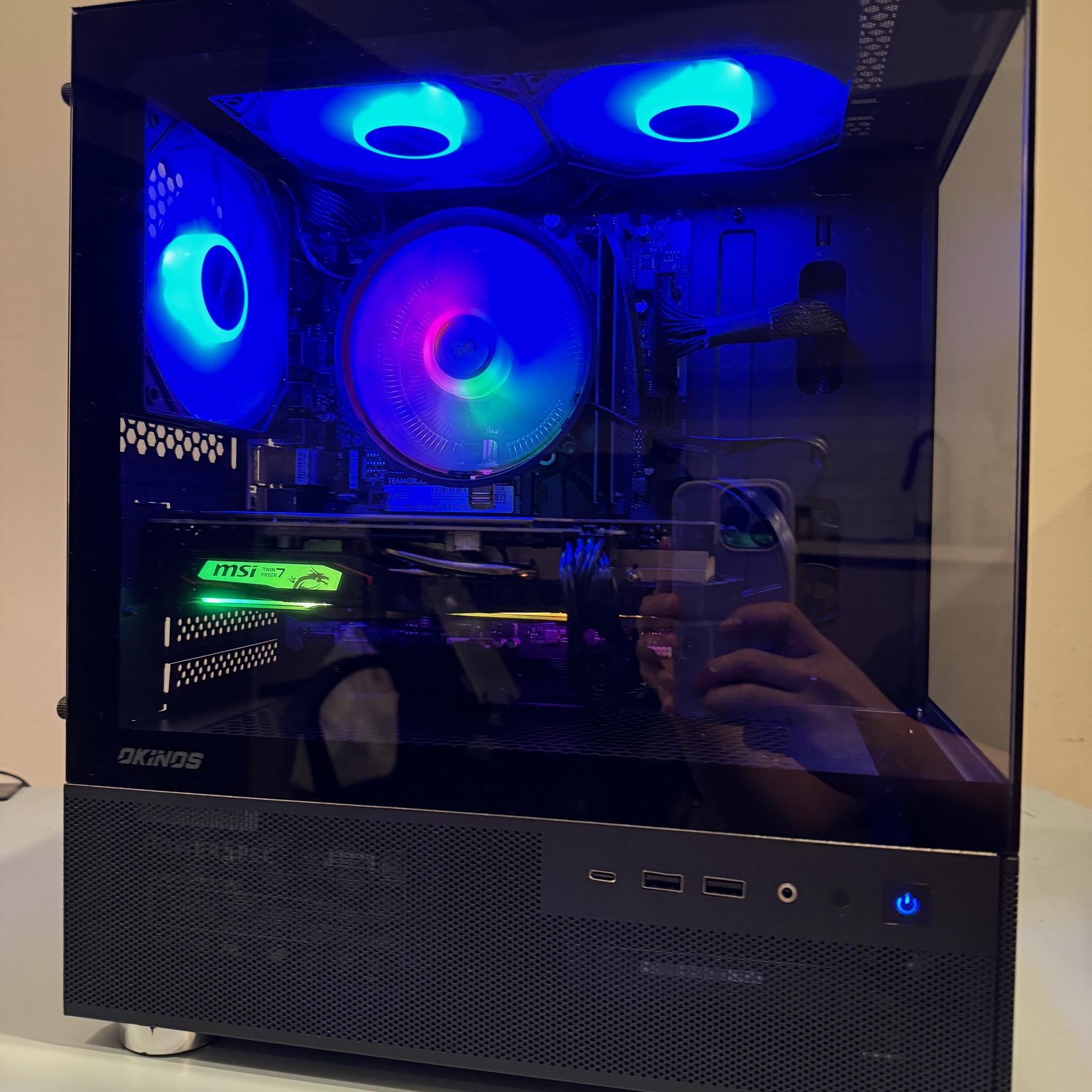 Intel 13th i3-13100f with GTX1660 PC built 16GB RAM 500GB NVME SSD w/2TB HDD