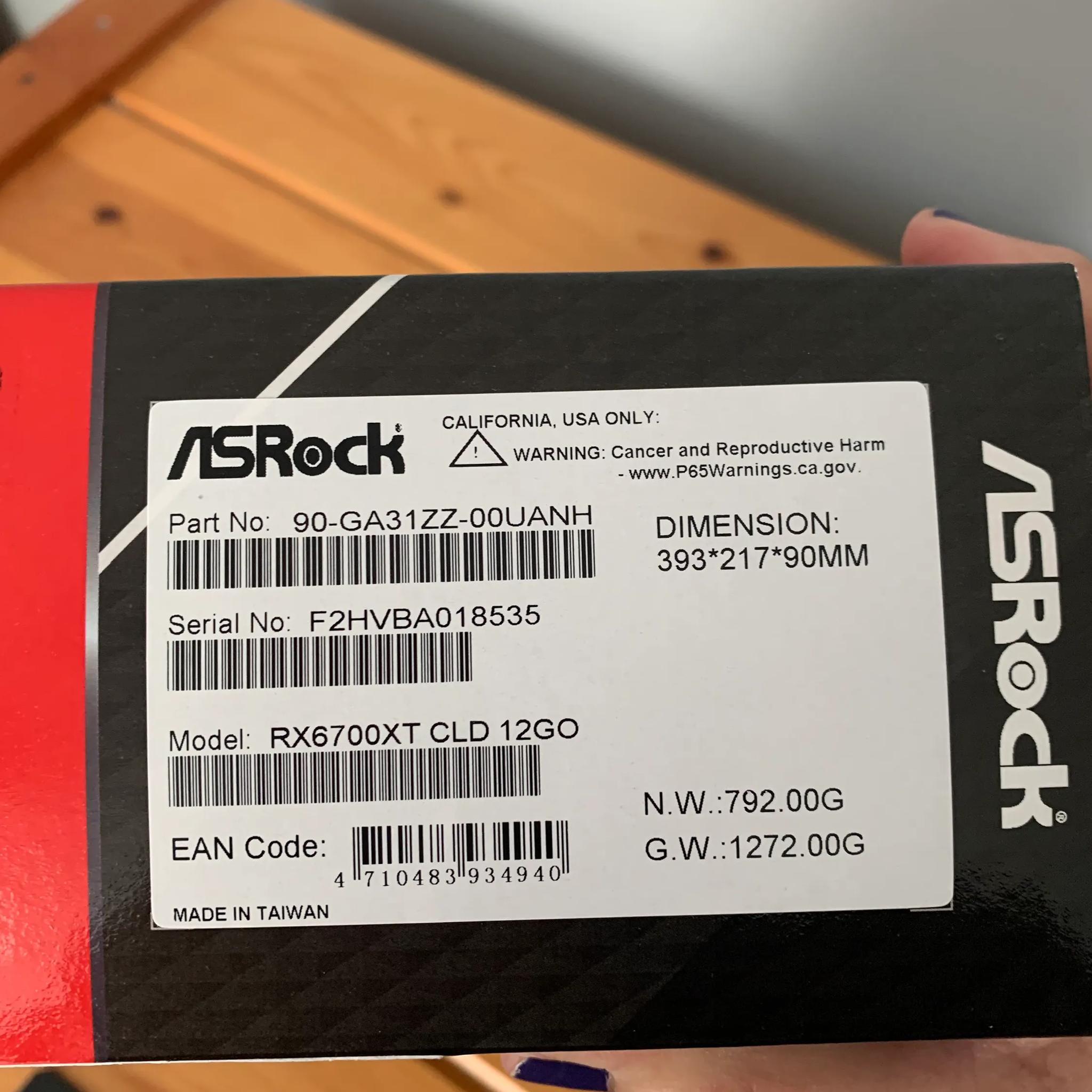 ASRock Challenger Graphics Card  -  Only used 1 time!