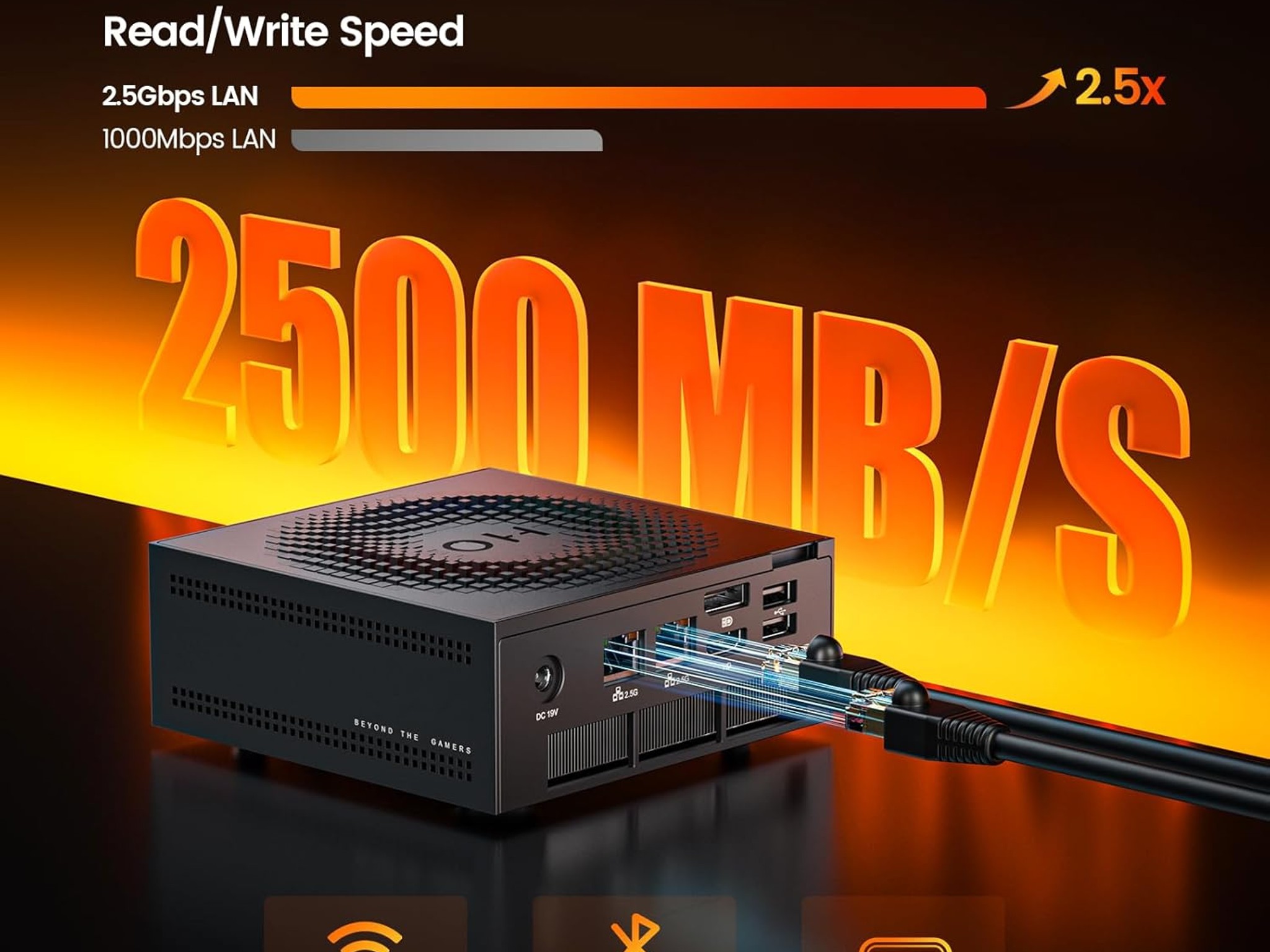 Ryzen AI 9 HX 370, 32GB DDR5 RAM + 1TB NVME SSD MINI PC PELADN