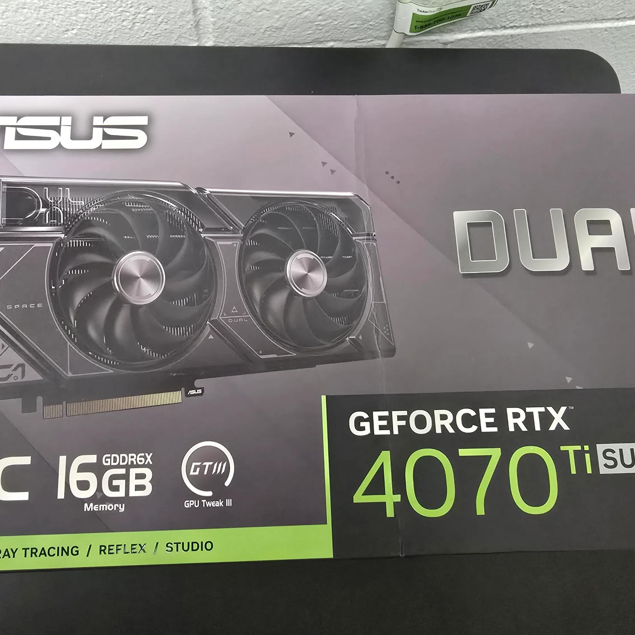 Asus 4070 Ti Super 16gb VRAM Dual Fan