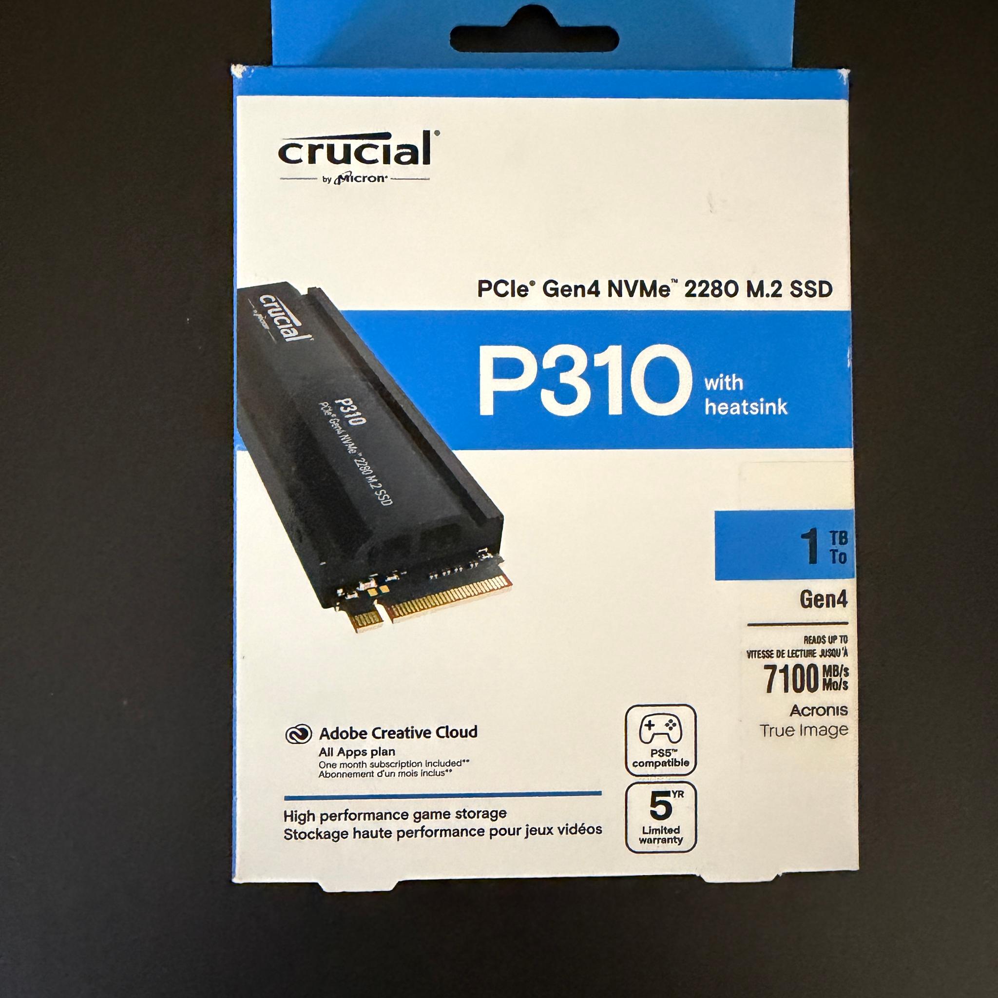 Crucial P310 1Tb with Heatsink
