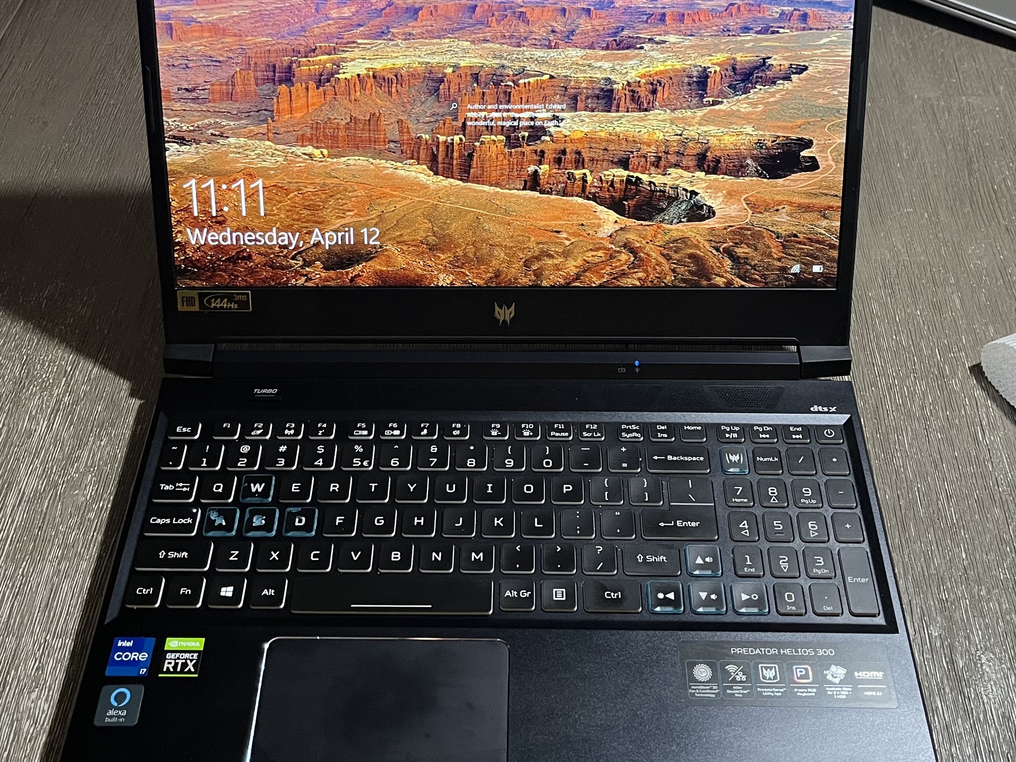 Acer RTX 3060 i7 11800 Laptop -1080p 144Hz 3ms 16GB RAM - 512GB SSD+1 TB SSD
