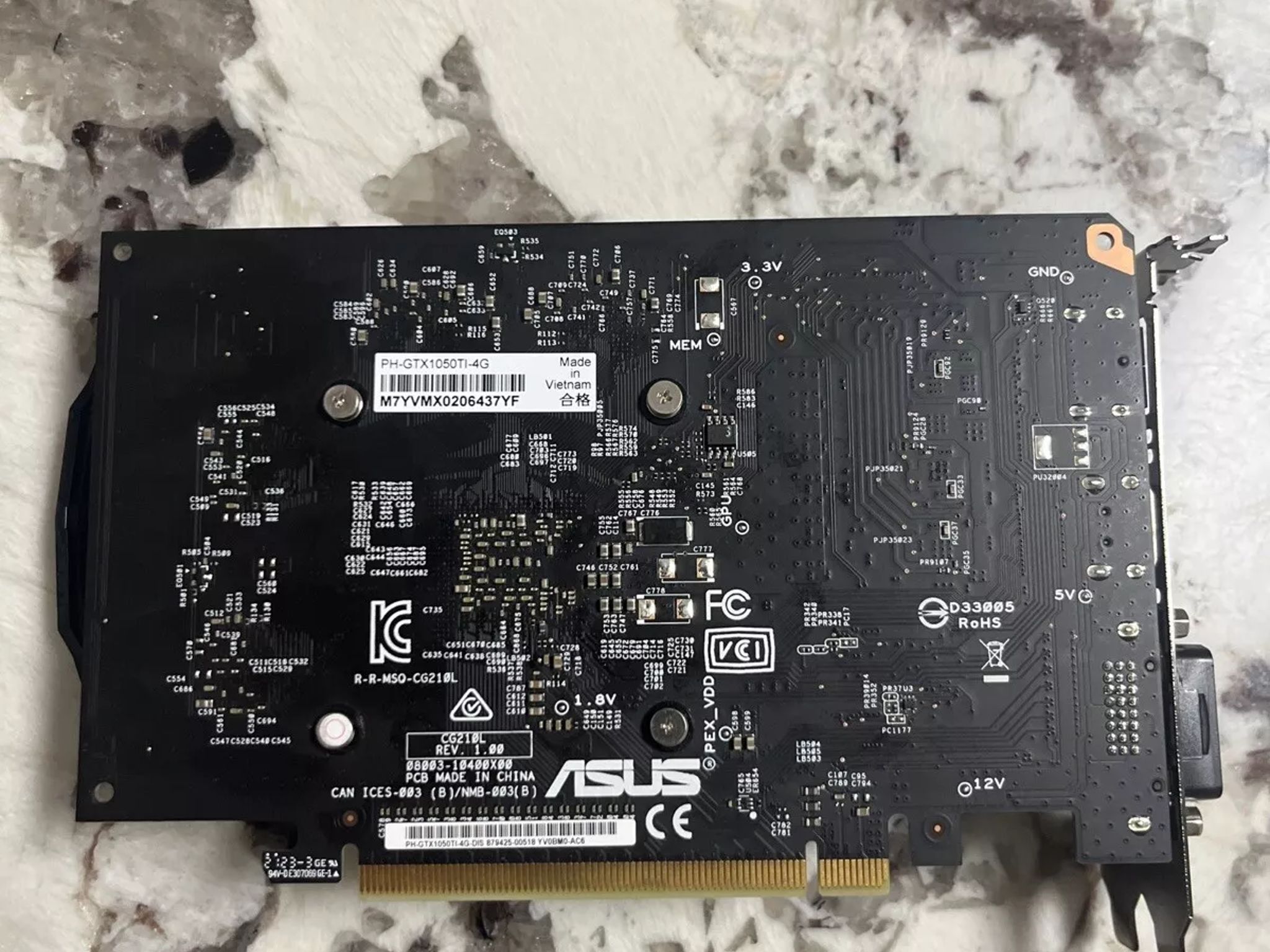 ASUS GeForce GTX 1050 Ti 4GB GDDR5 Graphics Card