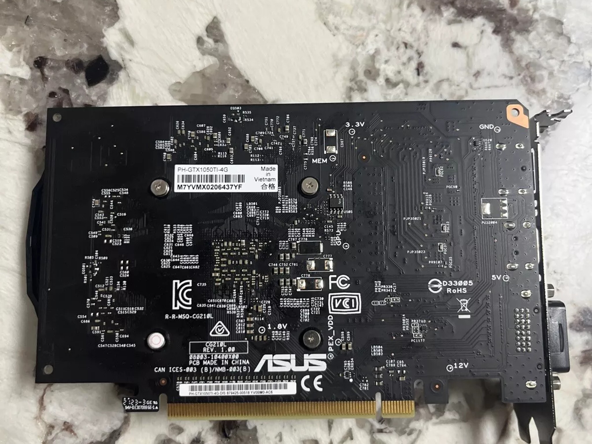 ASUS GeForce GTX 1050 Ti 4GB GDDR5 Graphics Card
